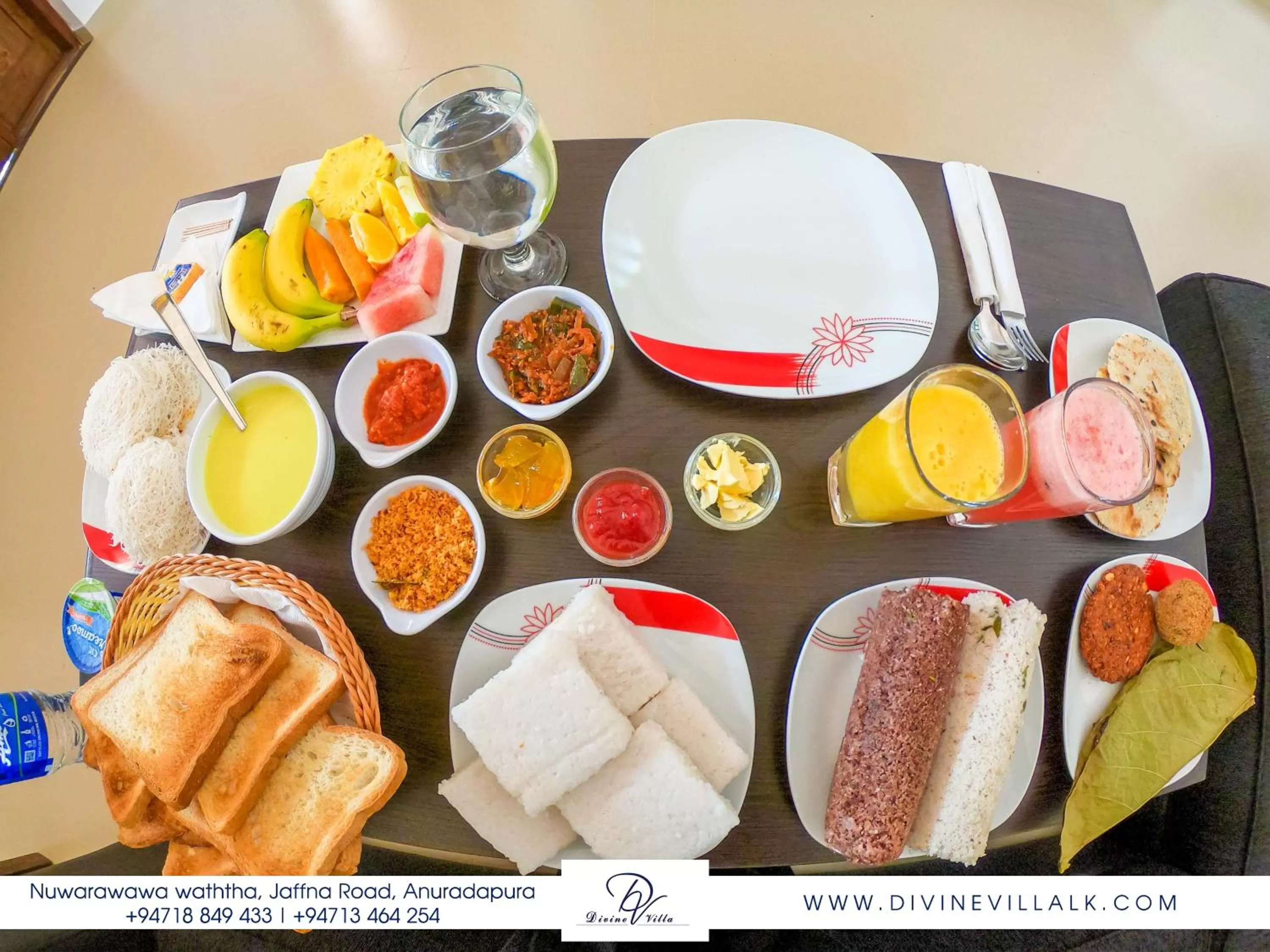 Food and drinks in Divine Villa