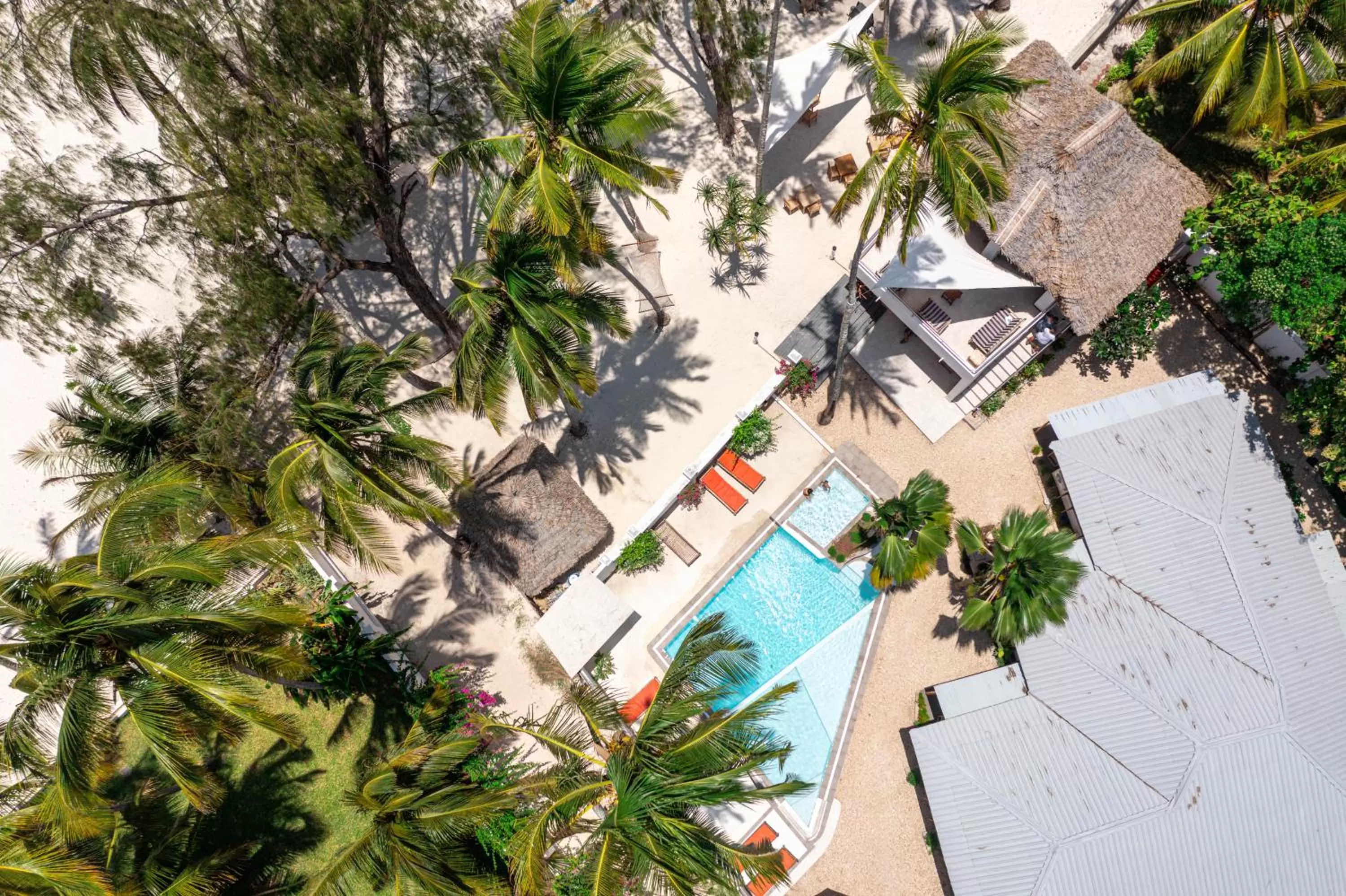 Bird's eye view, Pool View in Seashore Villa