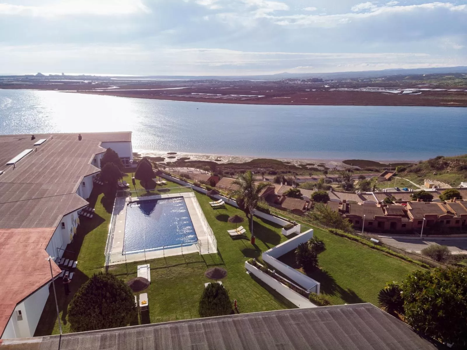 Pool view in Parador de Ayamonte