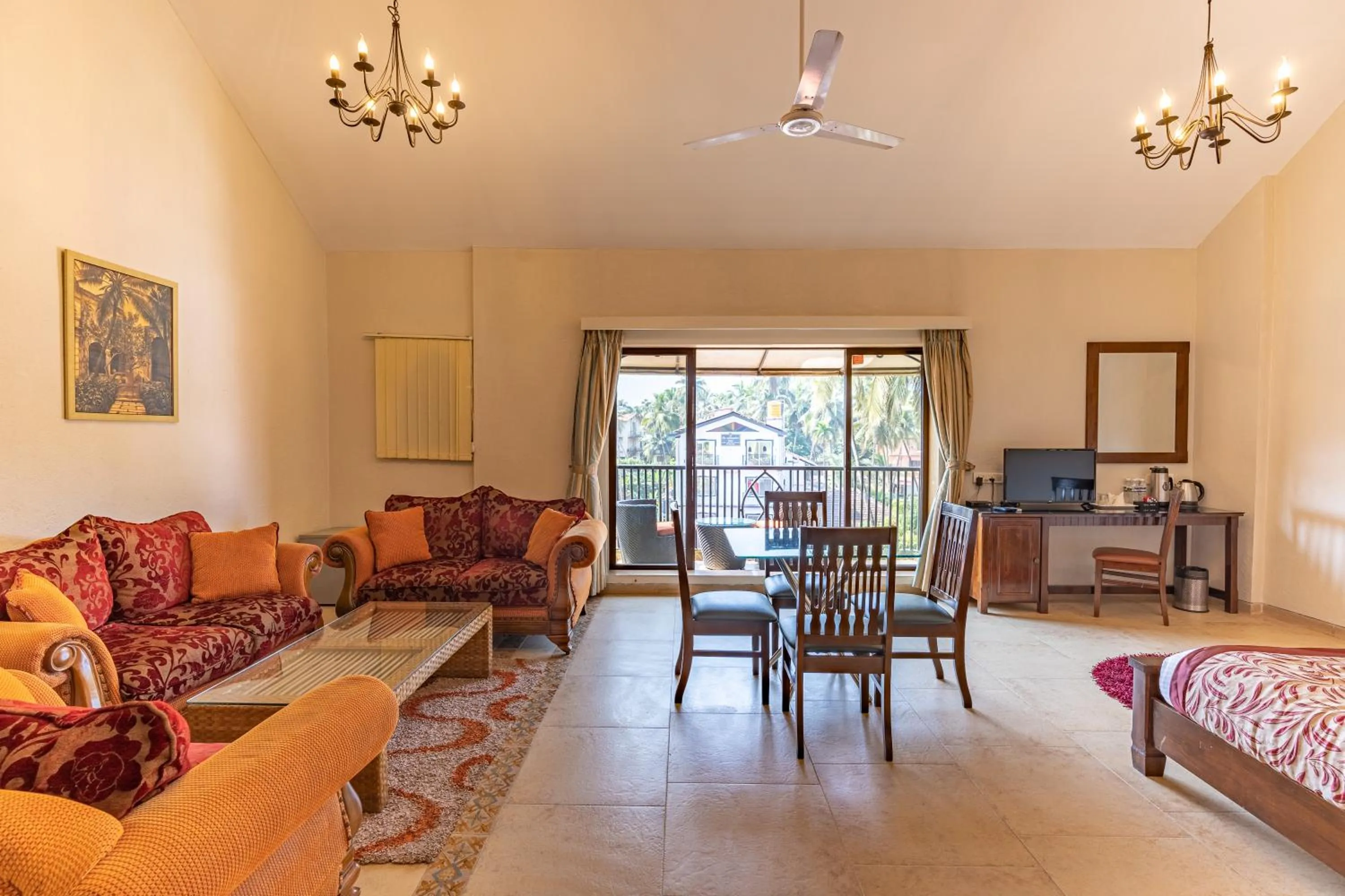 Seating area in Neelam's The Grand Hotel Goa