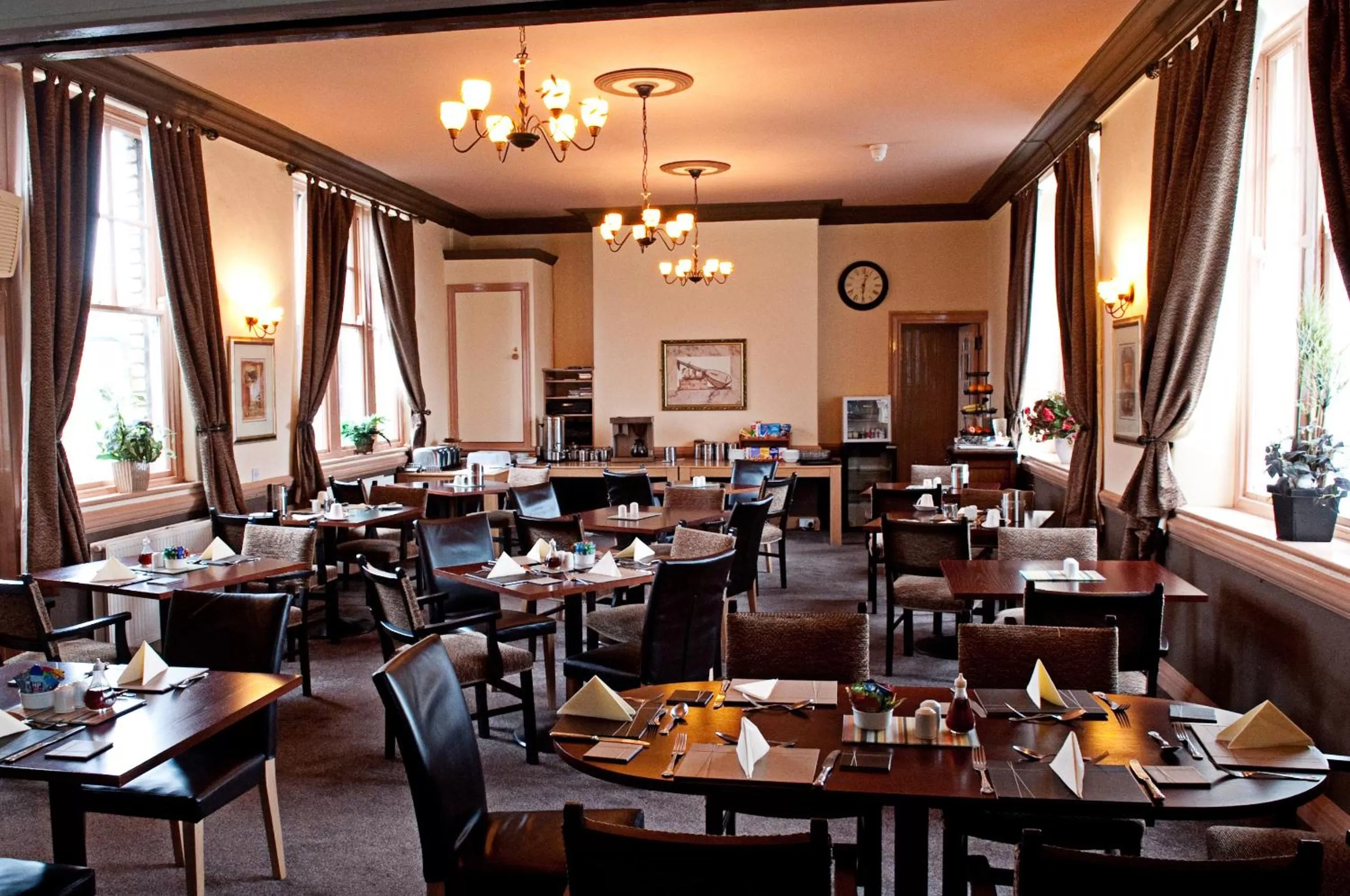 Dining area in The Black Bull inn