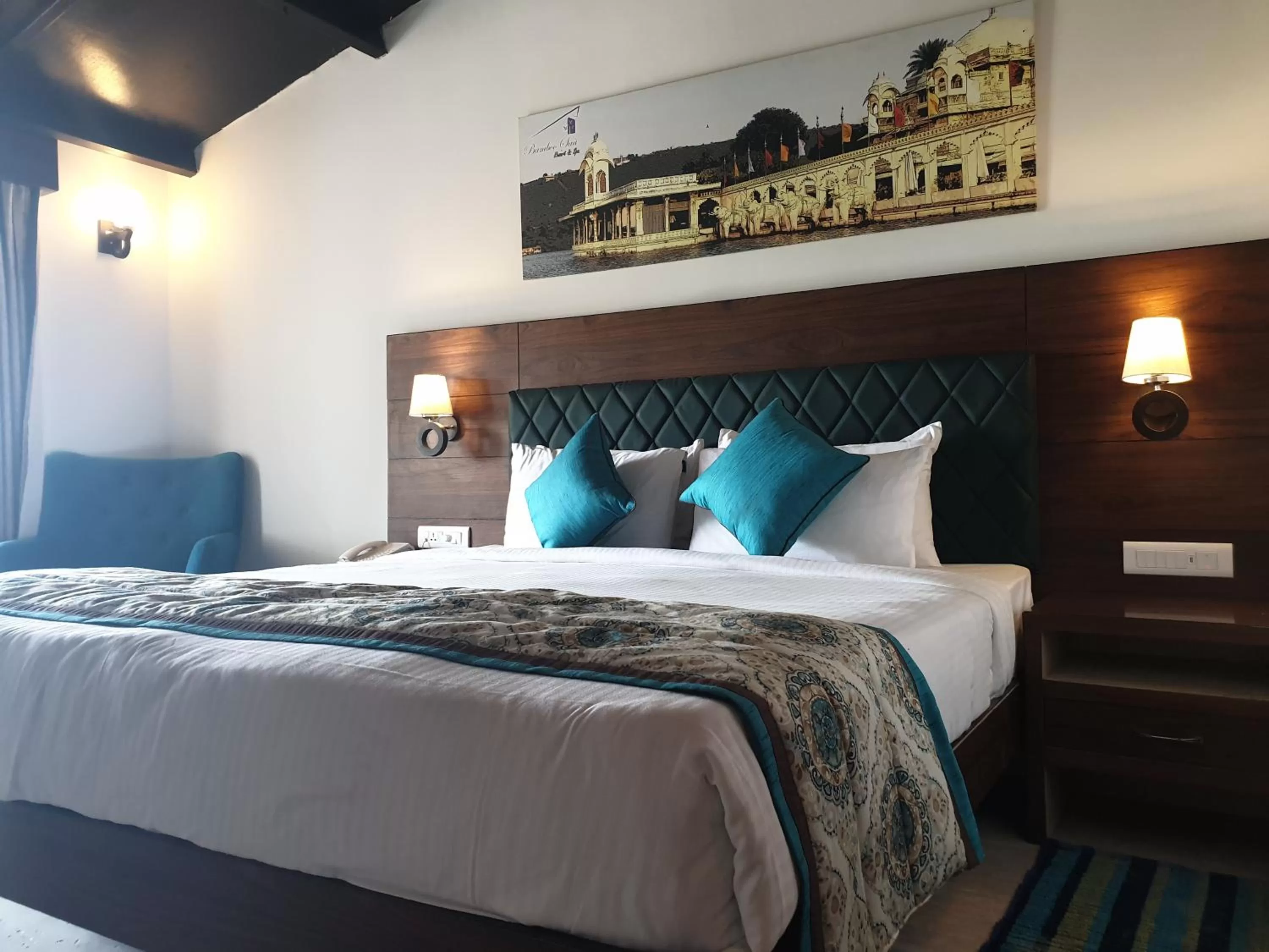 Bedroom, Bed in Bamboo Saa Resort & Spa - Udaipur