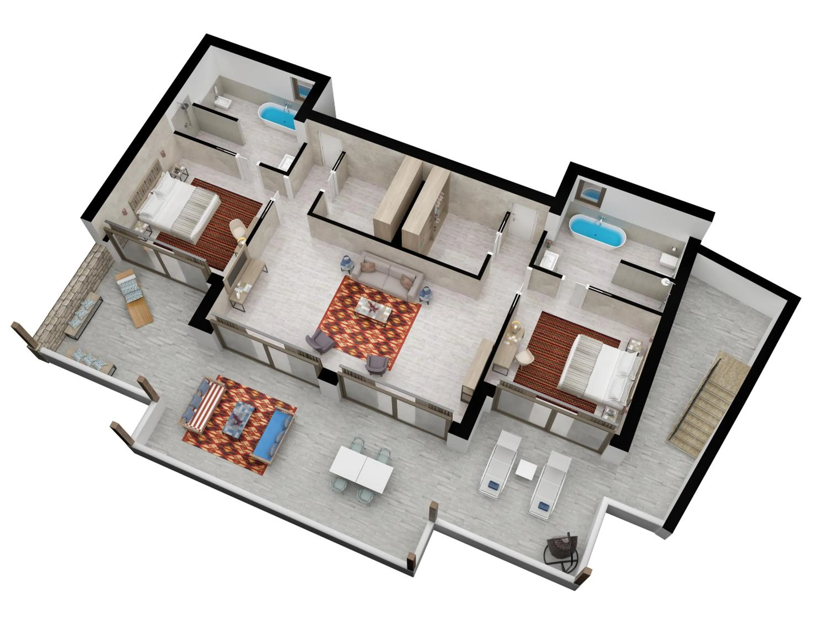 Floor plan in Baglioni Resort Sardinia - The Leading Hotels of the World