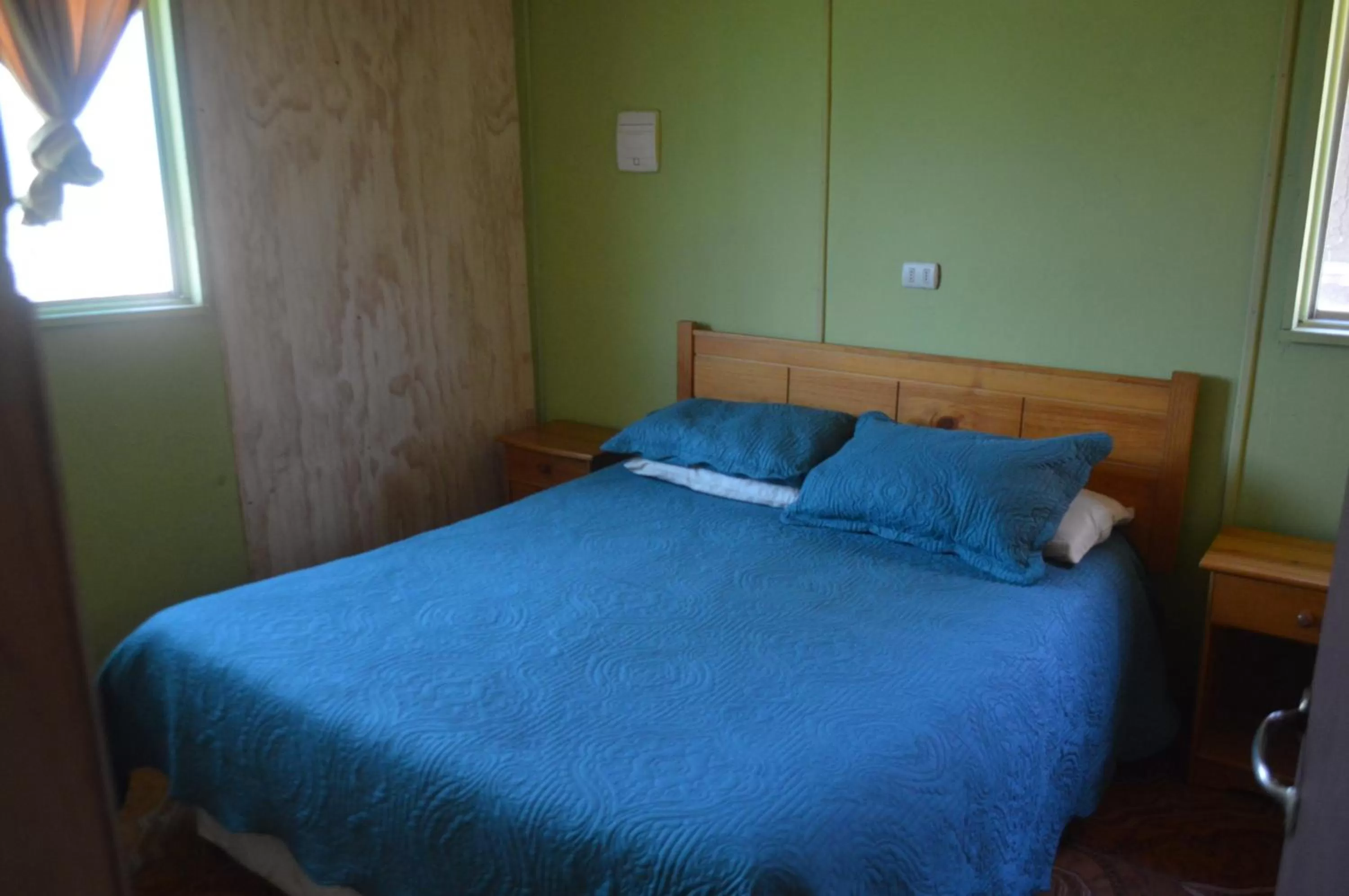 Bed in Coyunche Cabañas y Camping Laja & San Rosendo