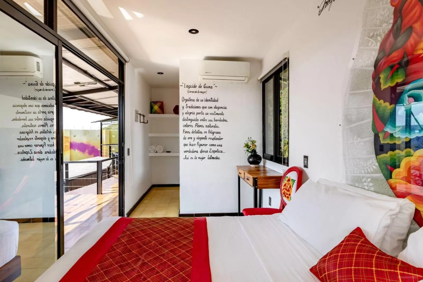 Bed in Cabane Container Boutique Hotel