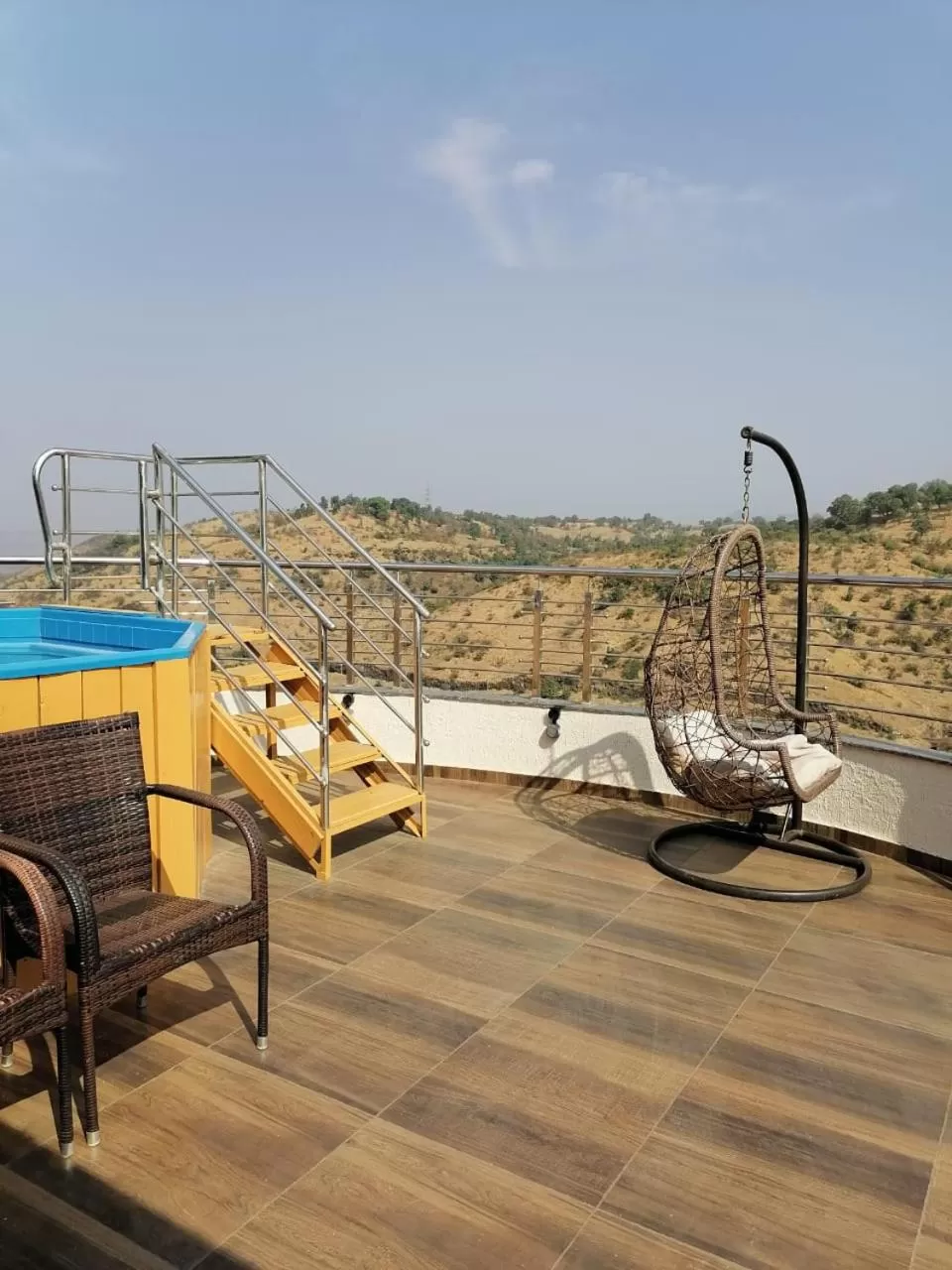 Balcony/Terrace, Patio/Outdoor Area in Pooja Villa Suites-Rooms and Pool, Igatpuri