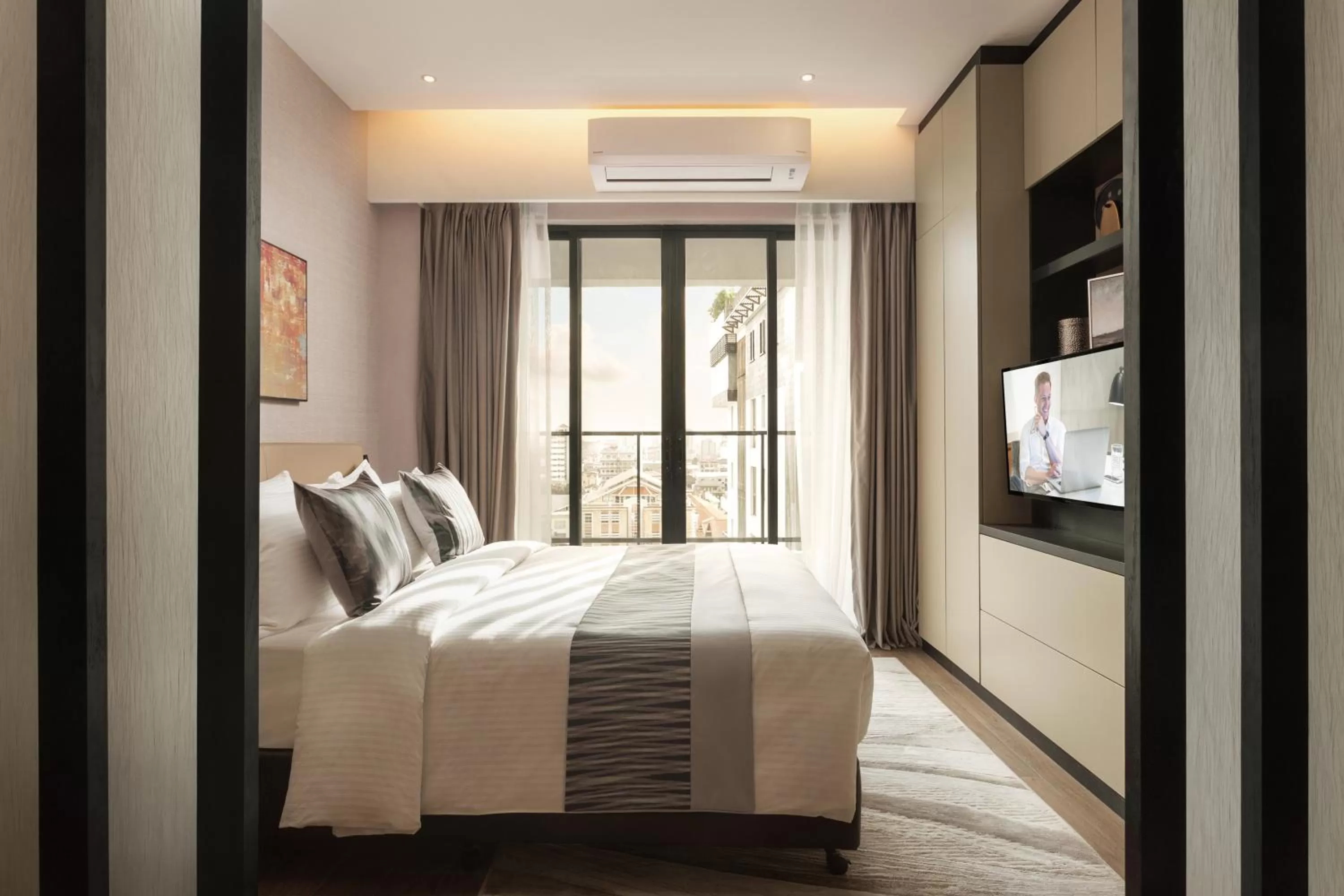 Bedroom, Bed in Somerset Norodom Phnom Penh