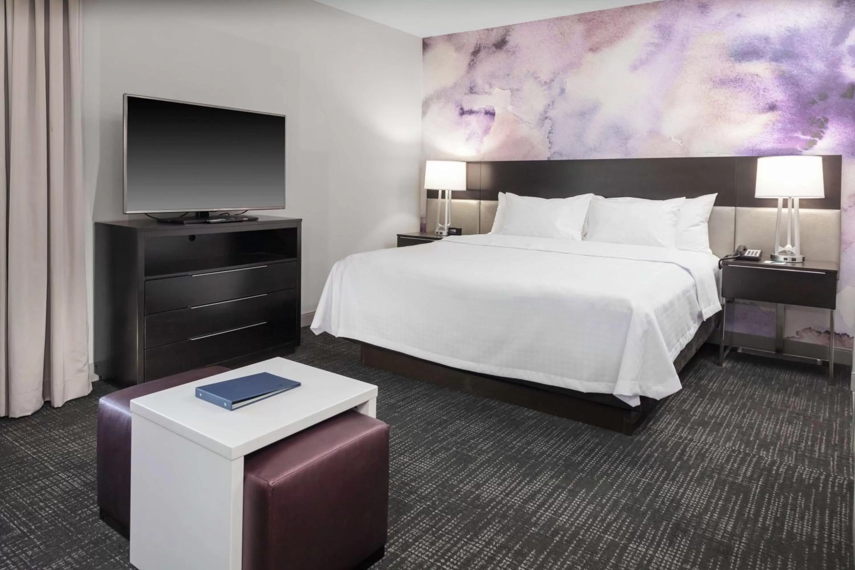 TV and multimedia, Bed in Homewood Suites By Hilton Largo Washington Dc