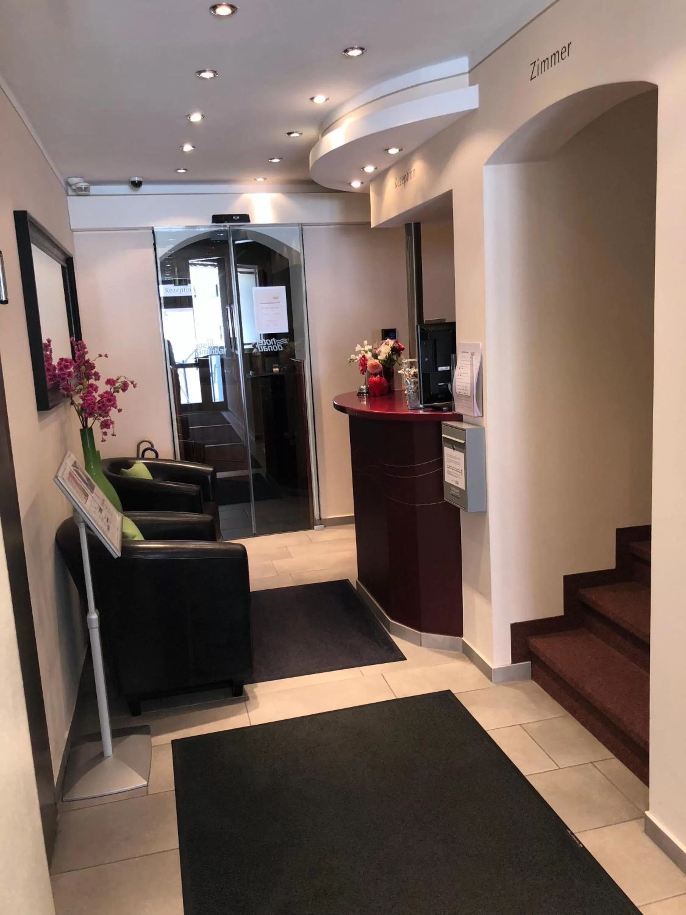Lobby or reception in Hotel Donau