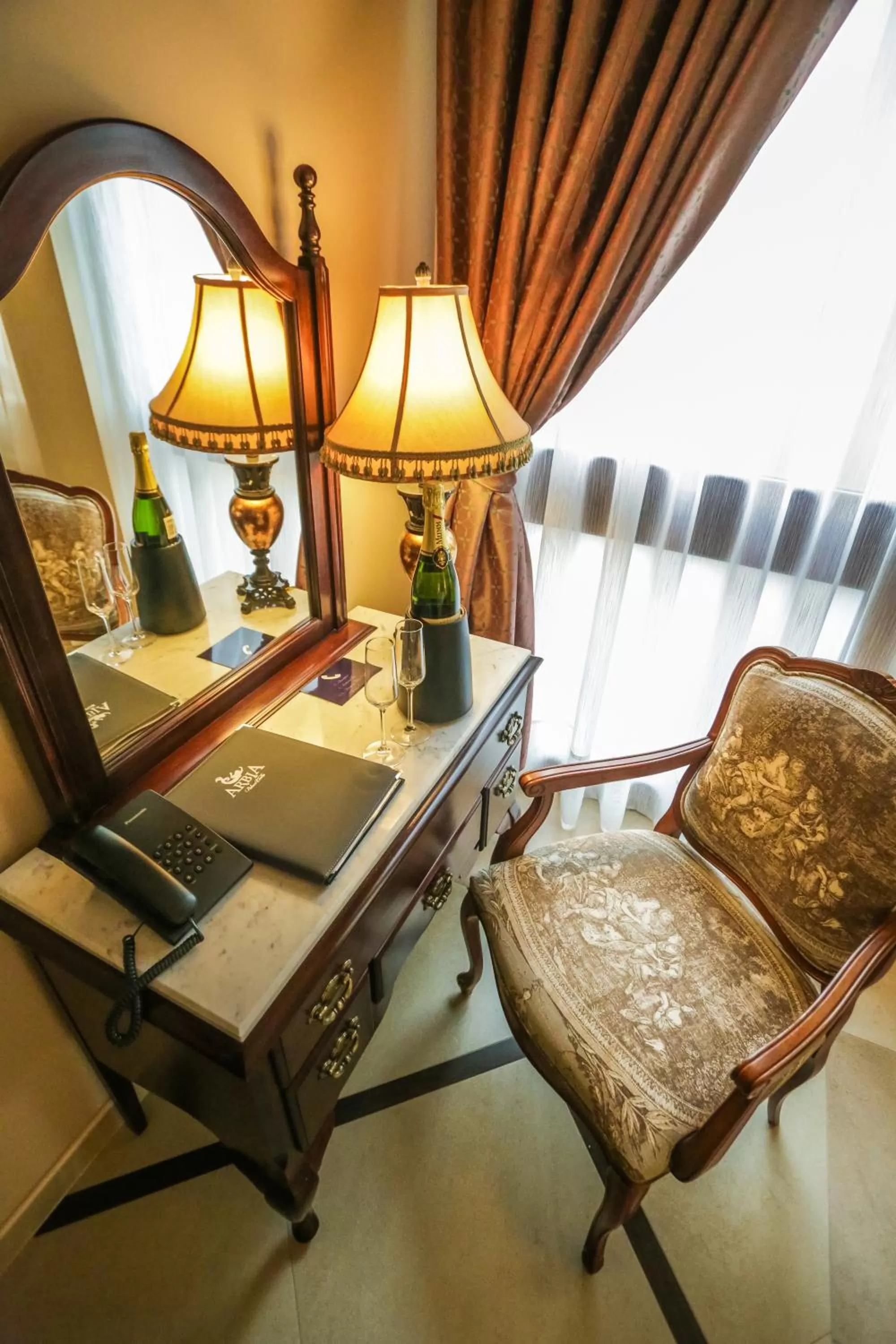 Seating area in Arbia Dorka Heritage Palace