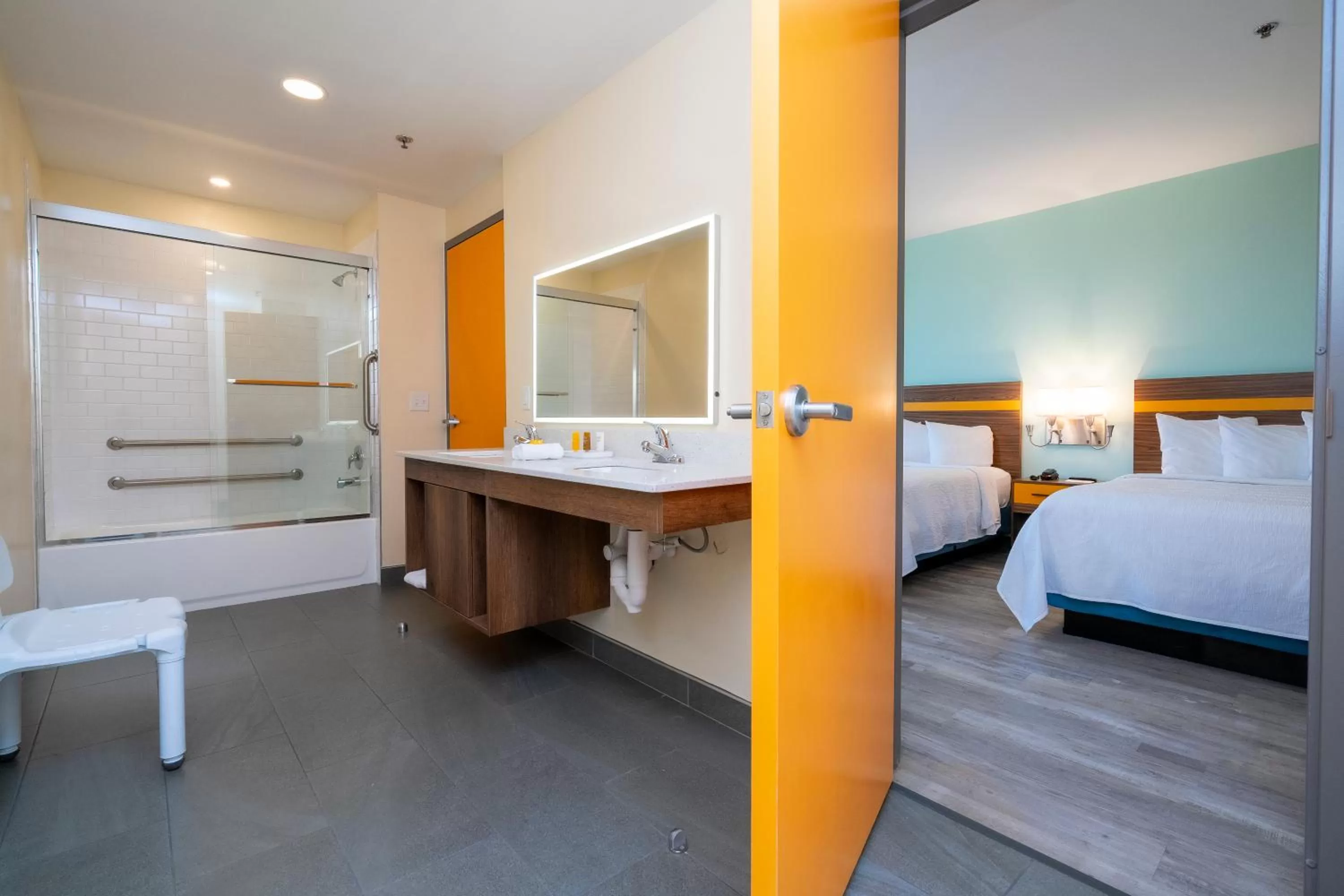 Business Room with Two Queen Beds Disability Access Smoke Free  in SPOT X Hotel Orlando Intl Dr by The Red Collection