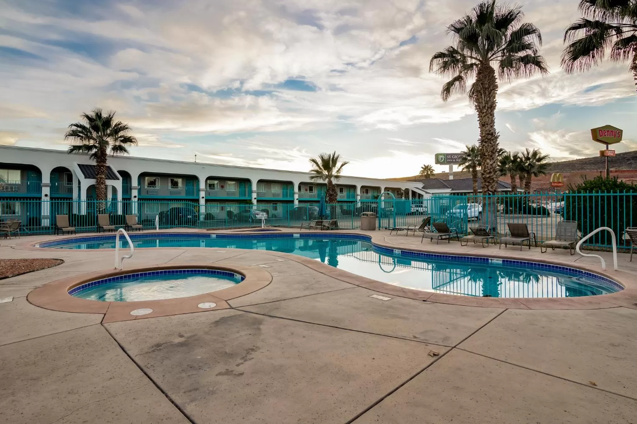 Pool view in St. George Inn and Suites