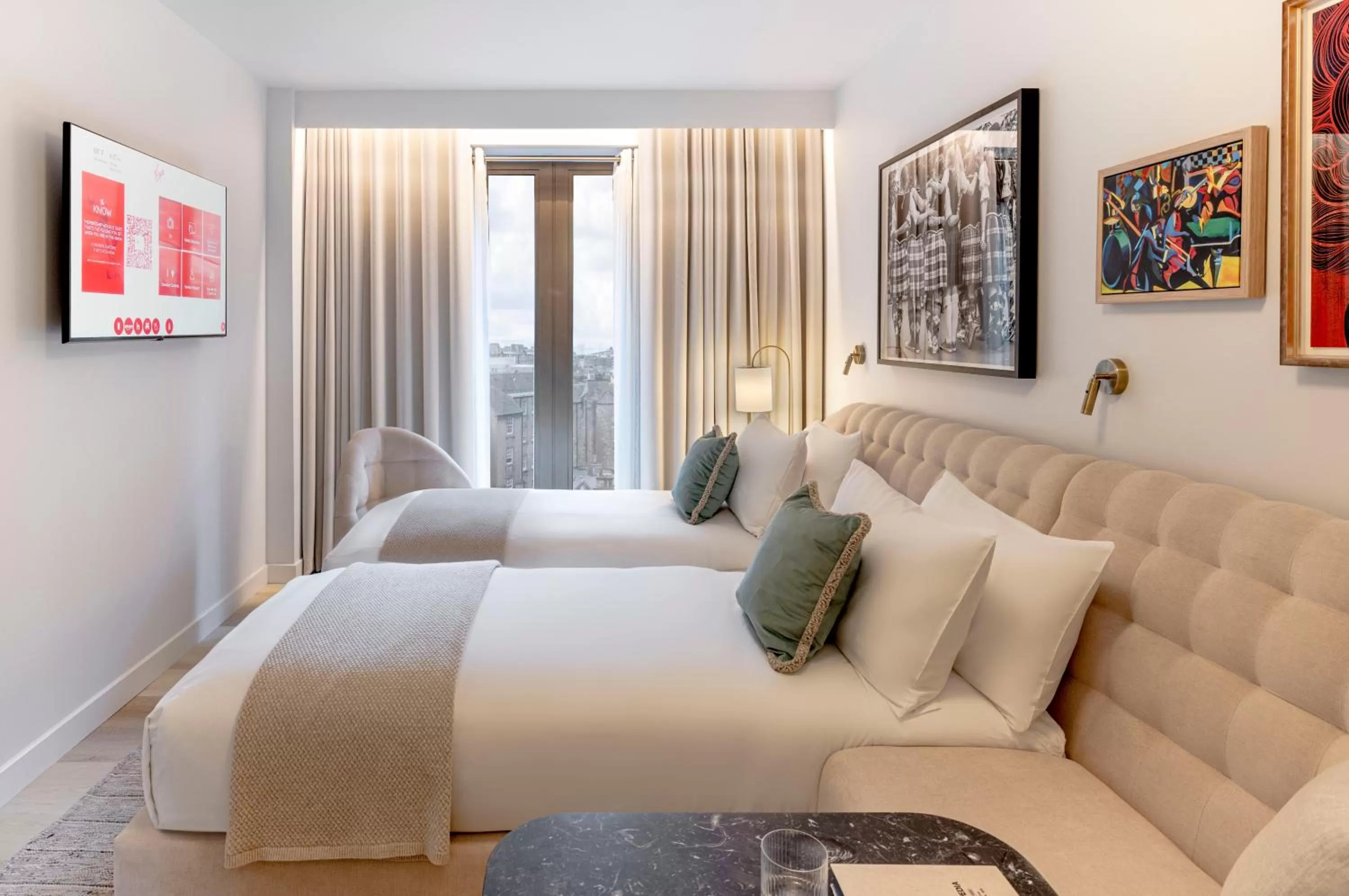 Chamber Twin in Virgin Hotels Edinburgh