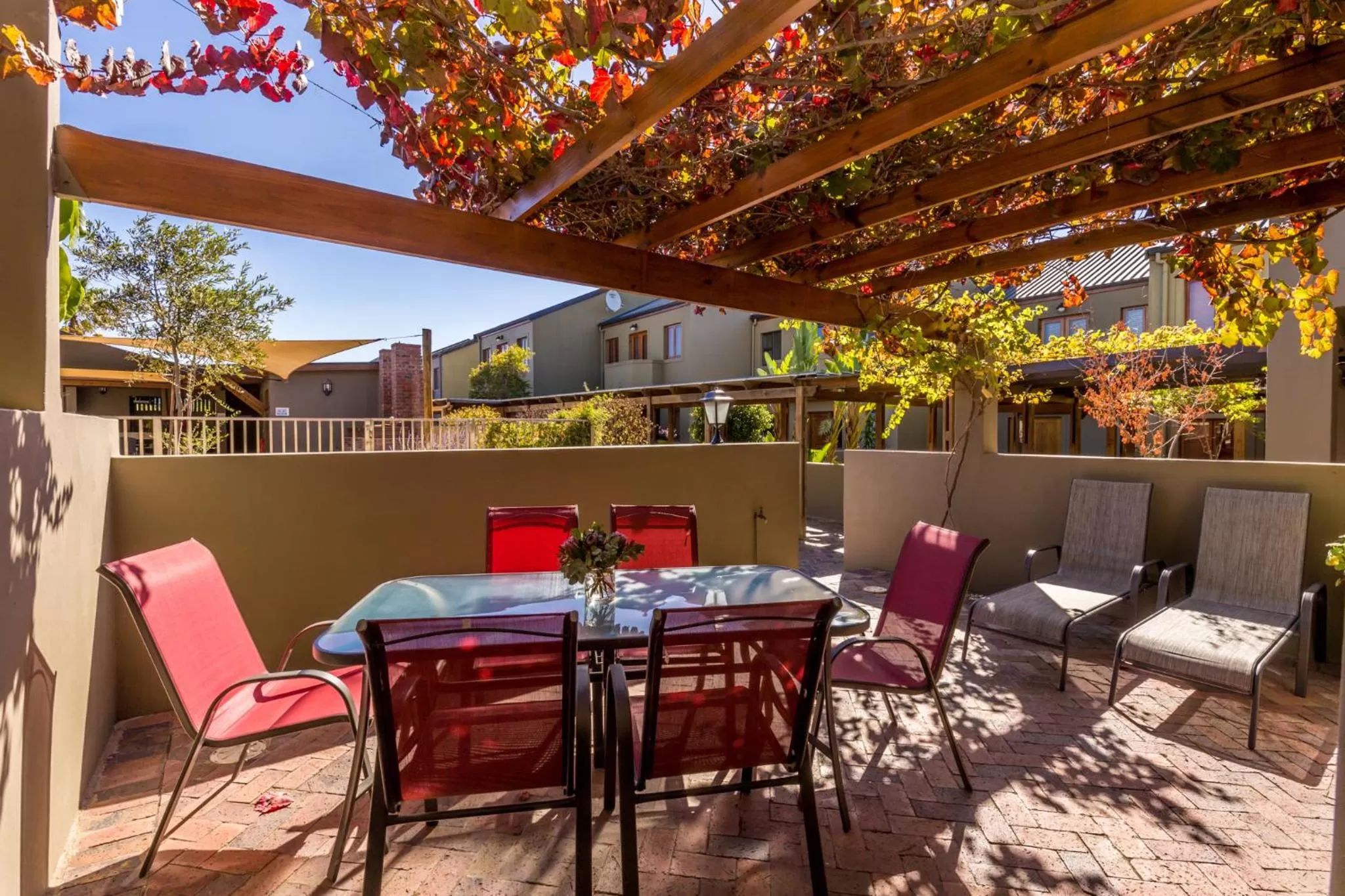 Patio in Devonvale Golf & Wine Estate