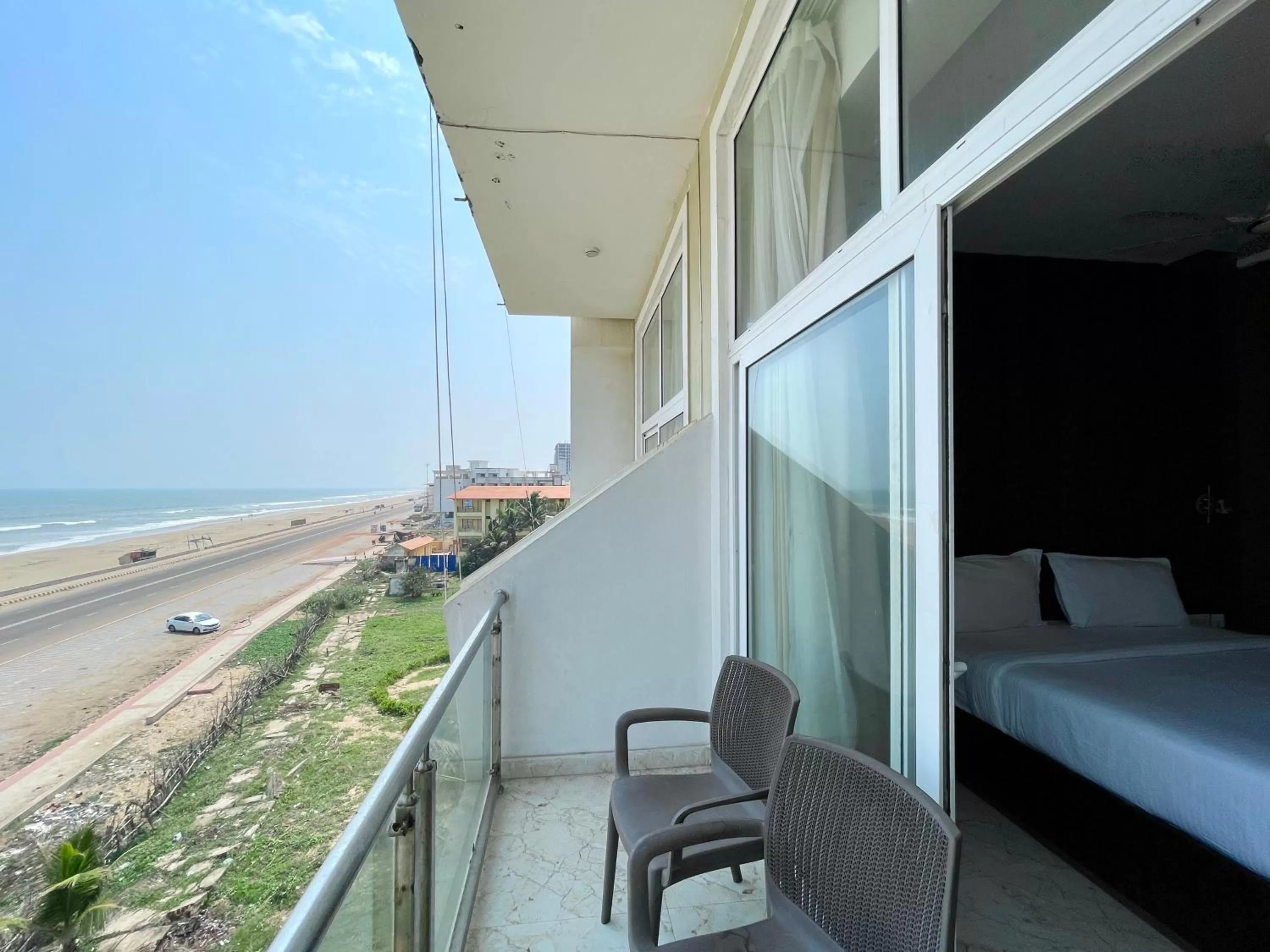 Balcony/Terrace in Hotel TBS sea view ! Puri