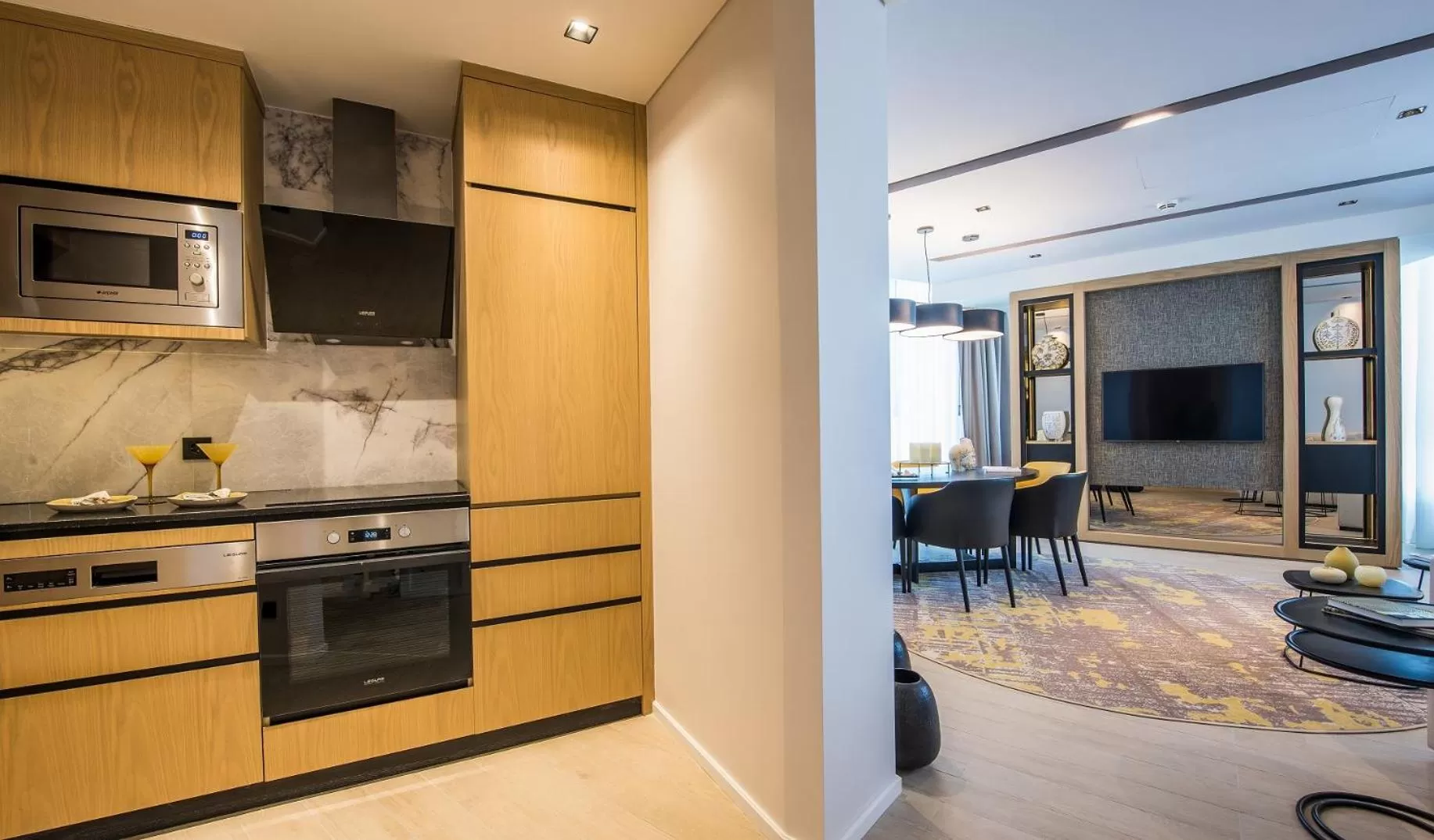 Kitchen or kitchenette in WestSide Residences by Rotana