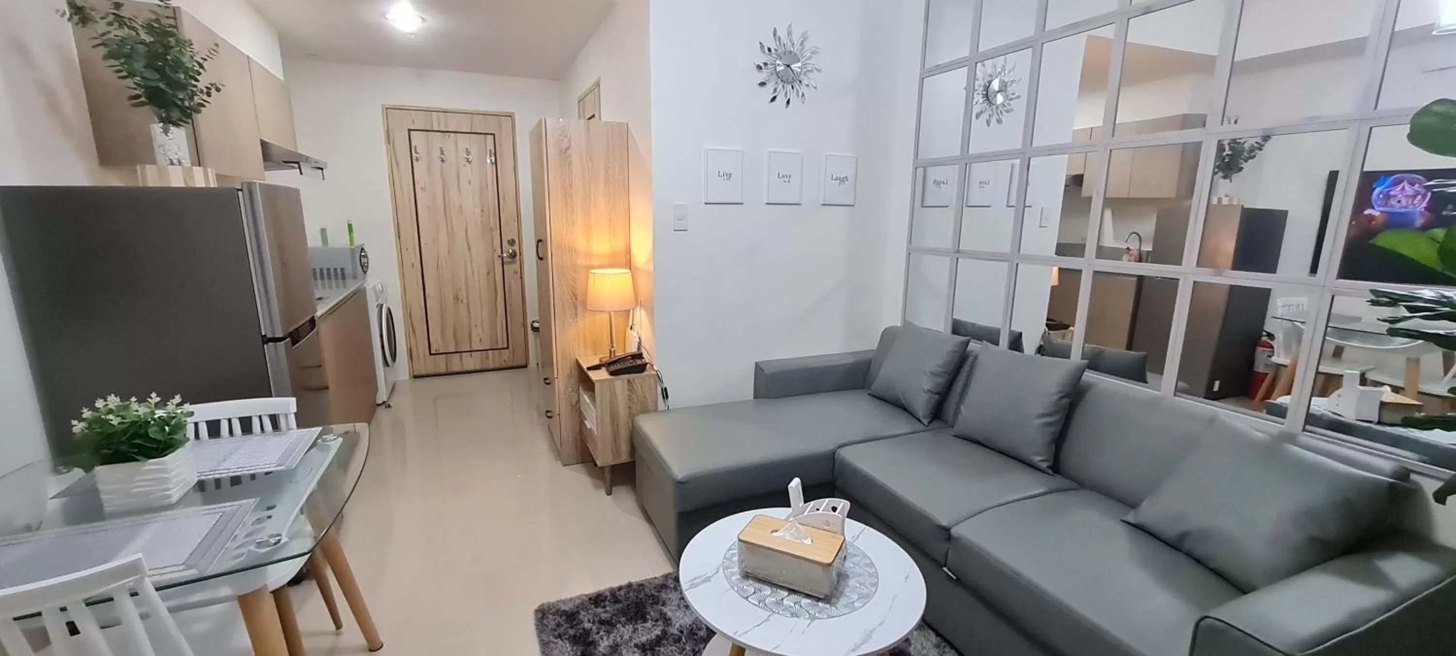 Living room in Inspiria Condo Units beside Abreeza Mall Davao