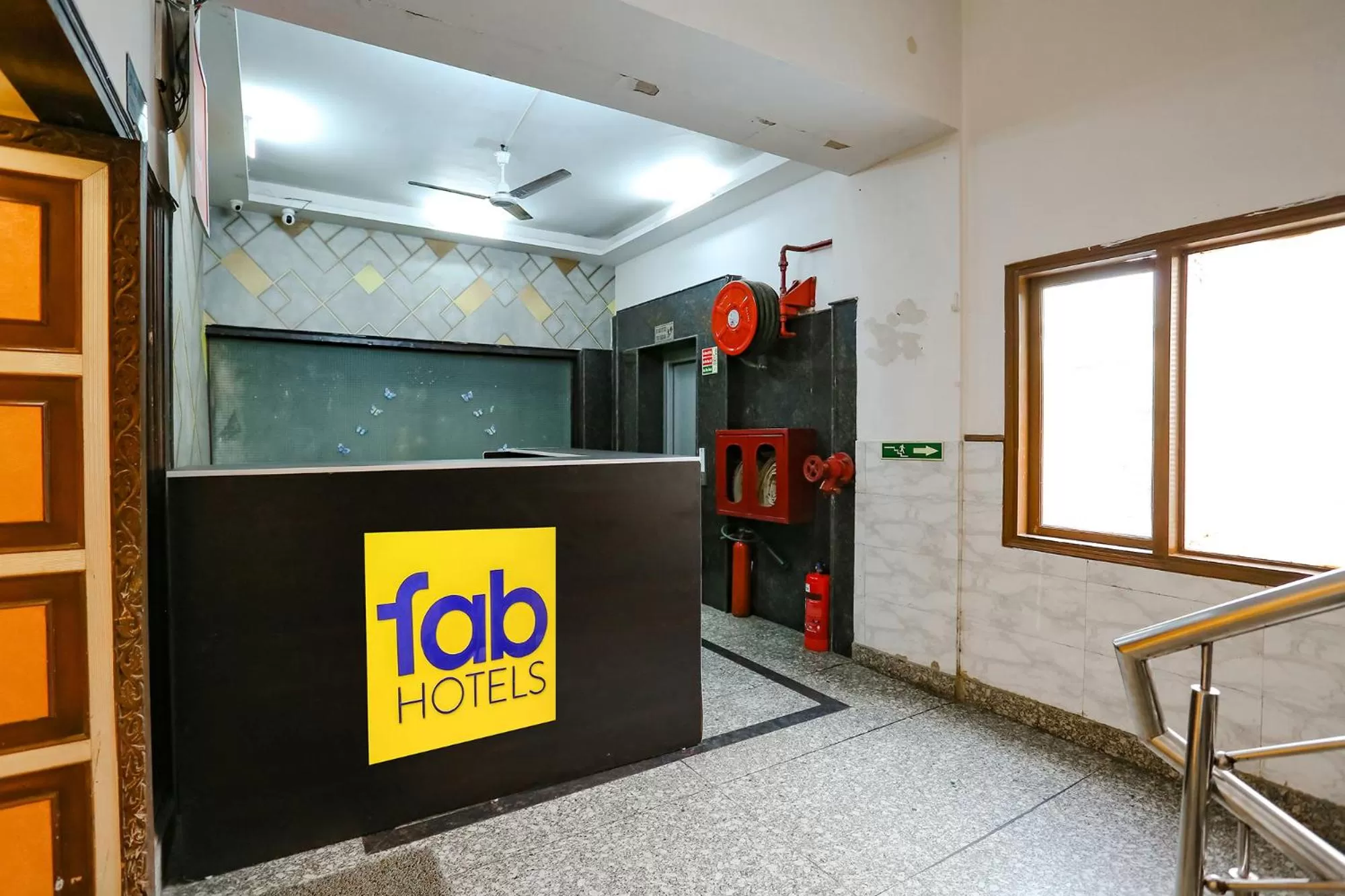 Lobby or reception in FabHotel F9 NSP - Near Pacific Mall Pitampura