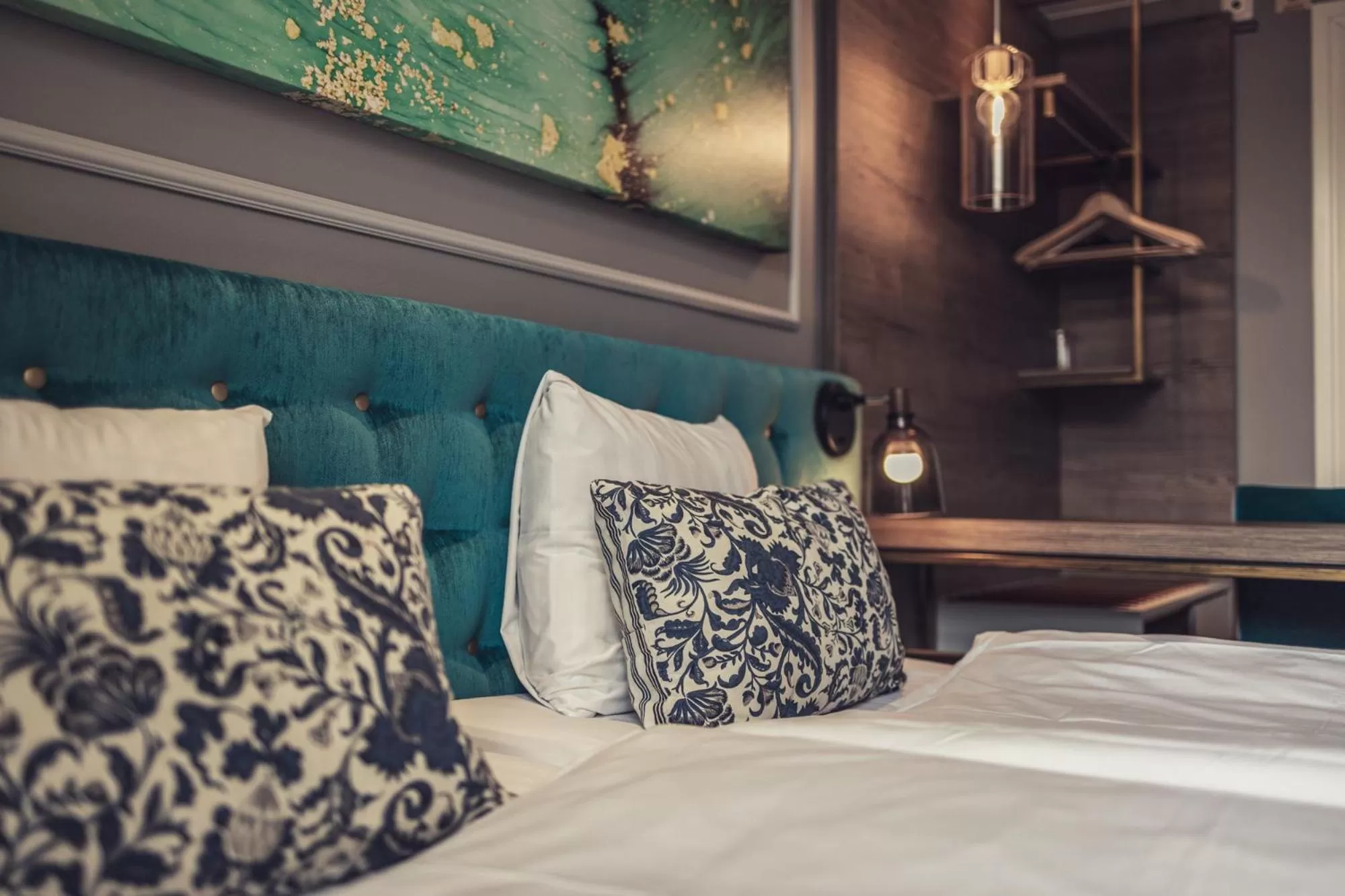 Bed in Hotel Poseidon