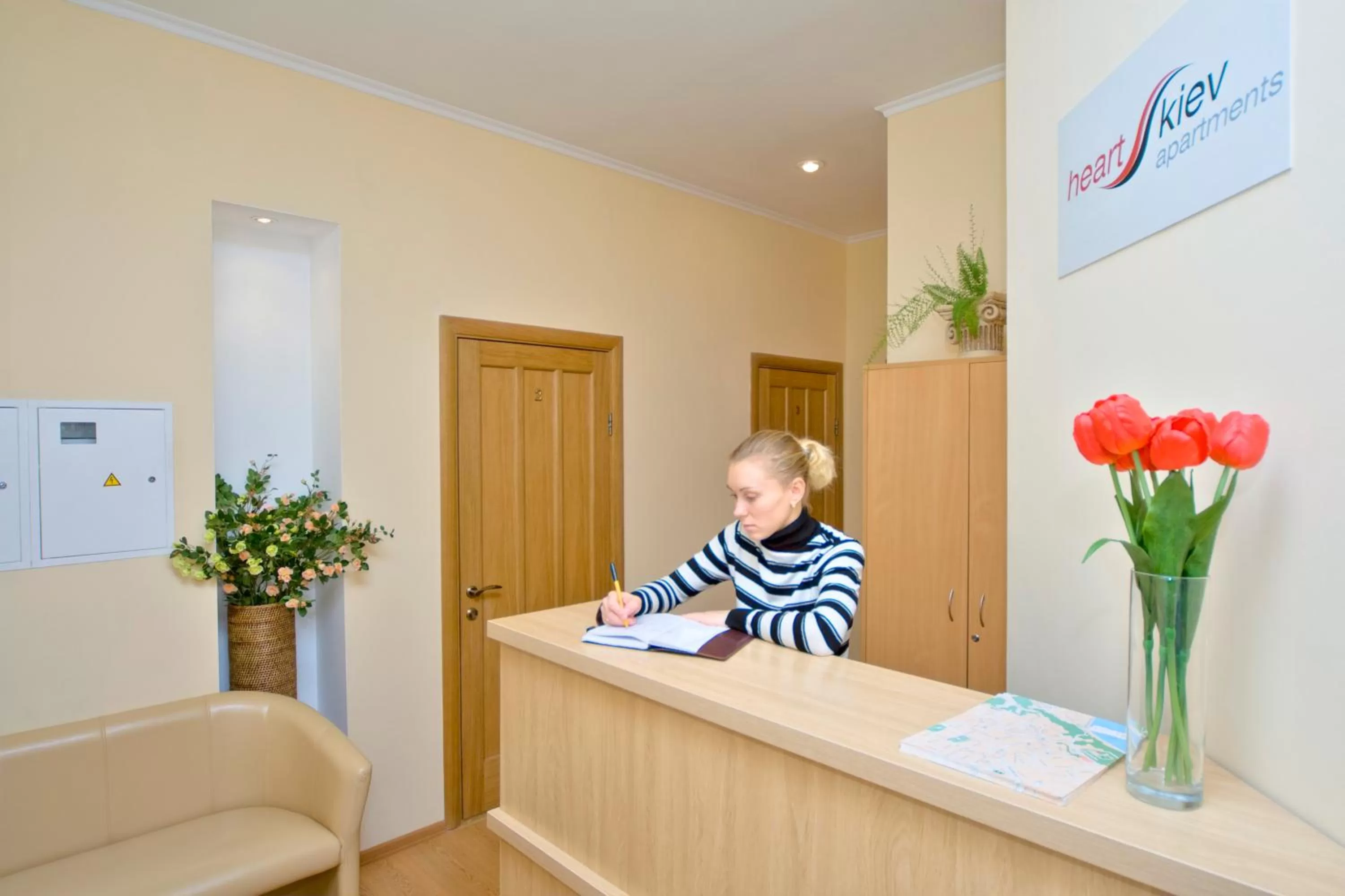 Lobby or reception in Heart Kyiv Apart-Hotel