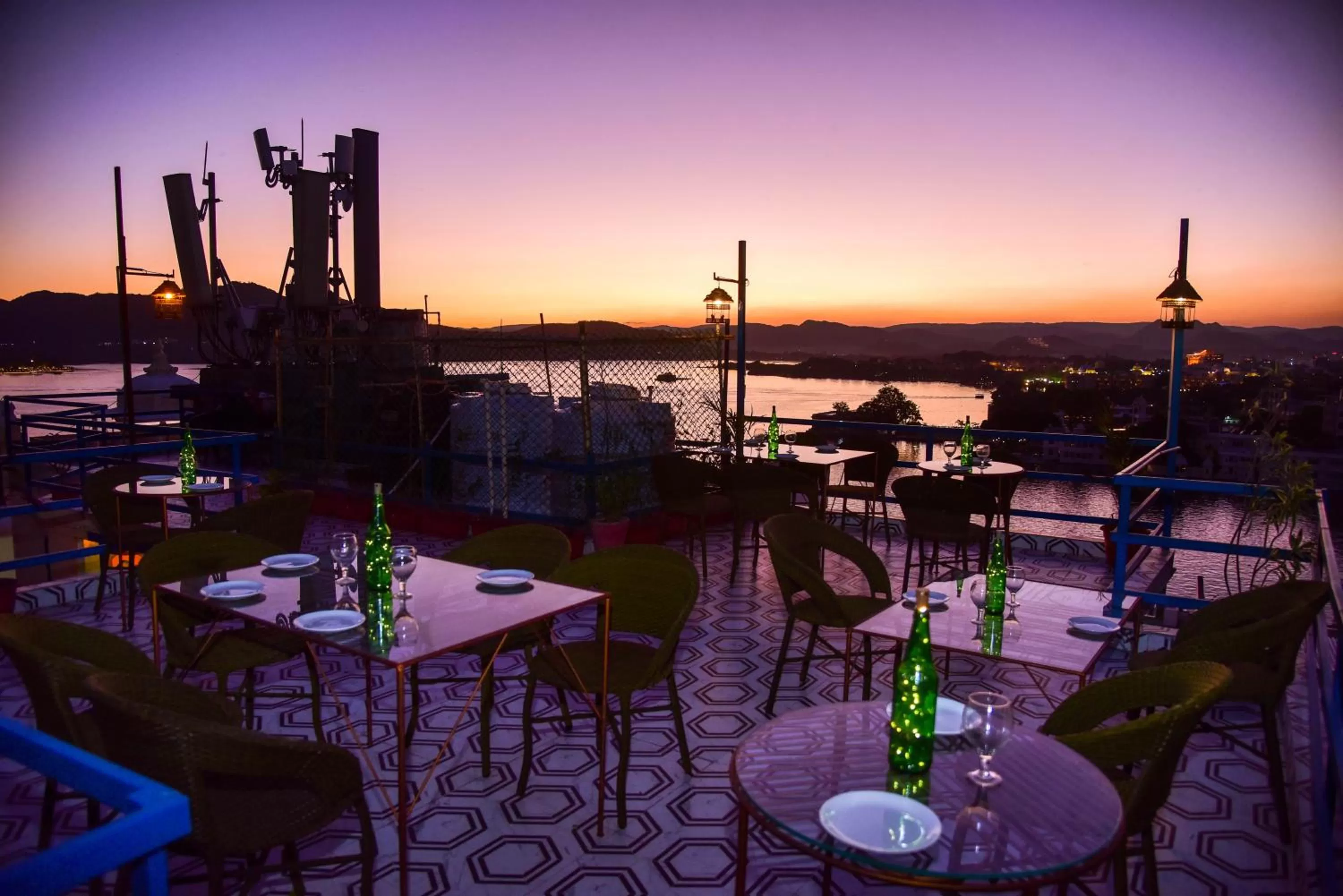 Sunset in Hotel Casa by the lake