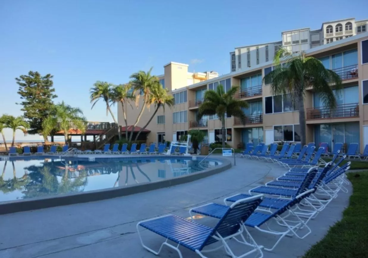 Double Room with Two Double Beds and Pool View in Dolphin Beach Resort