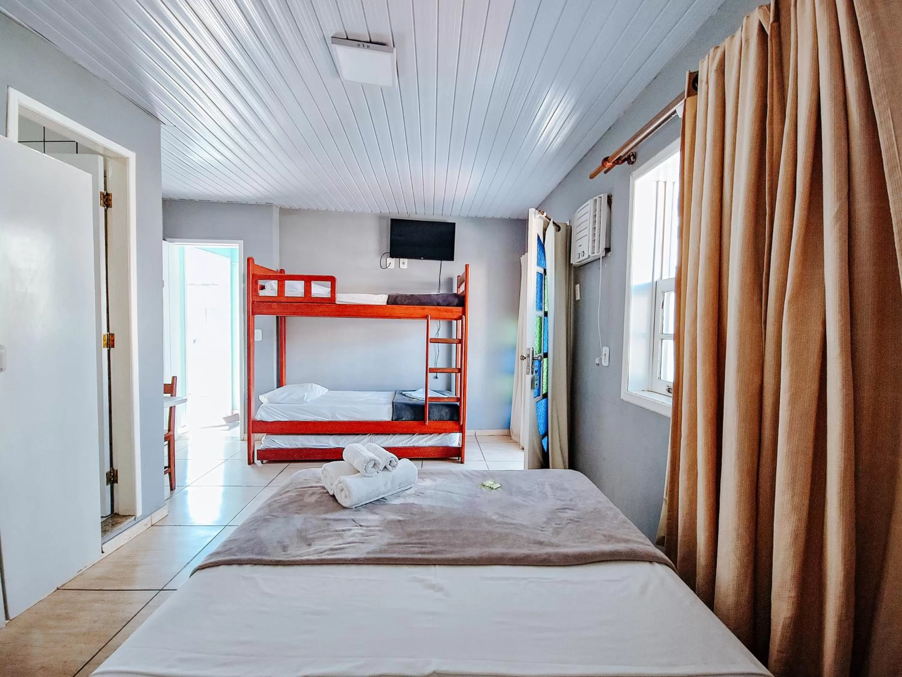 Bed in Pousada Água Marinha