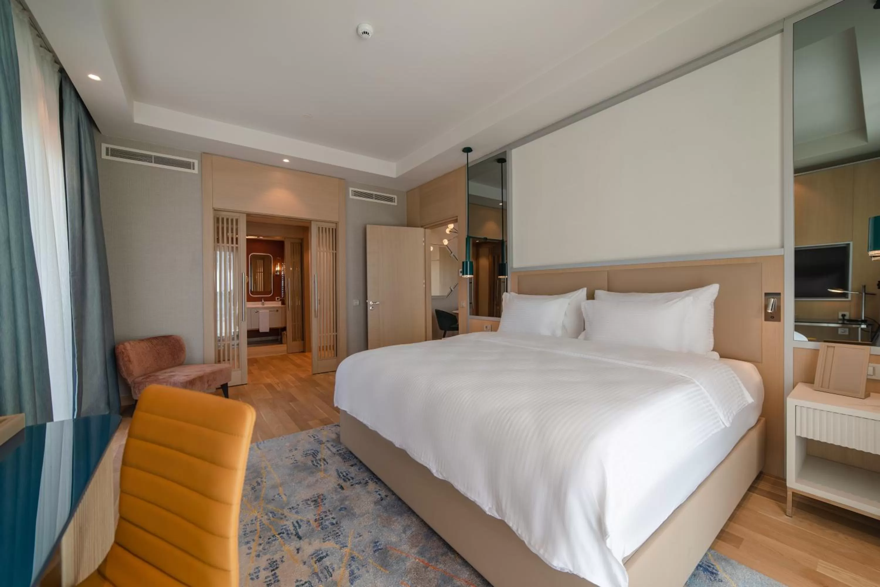 Bedroom, Bed in Rixos Water World Aktau - Theme Park Free Access