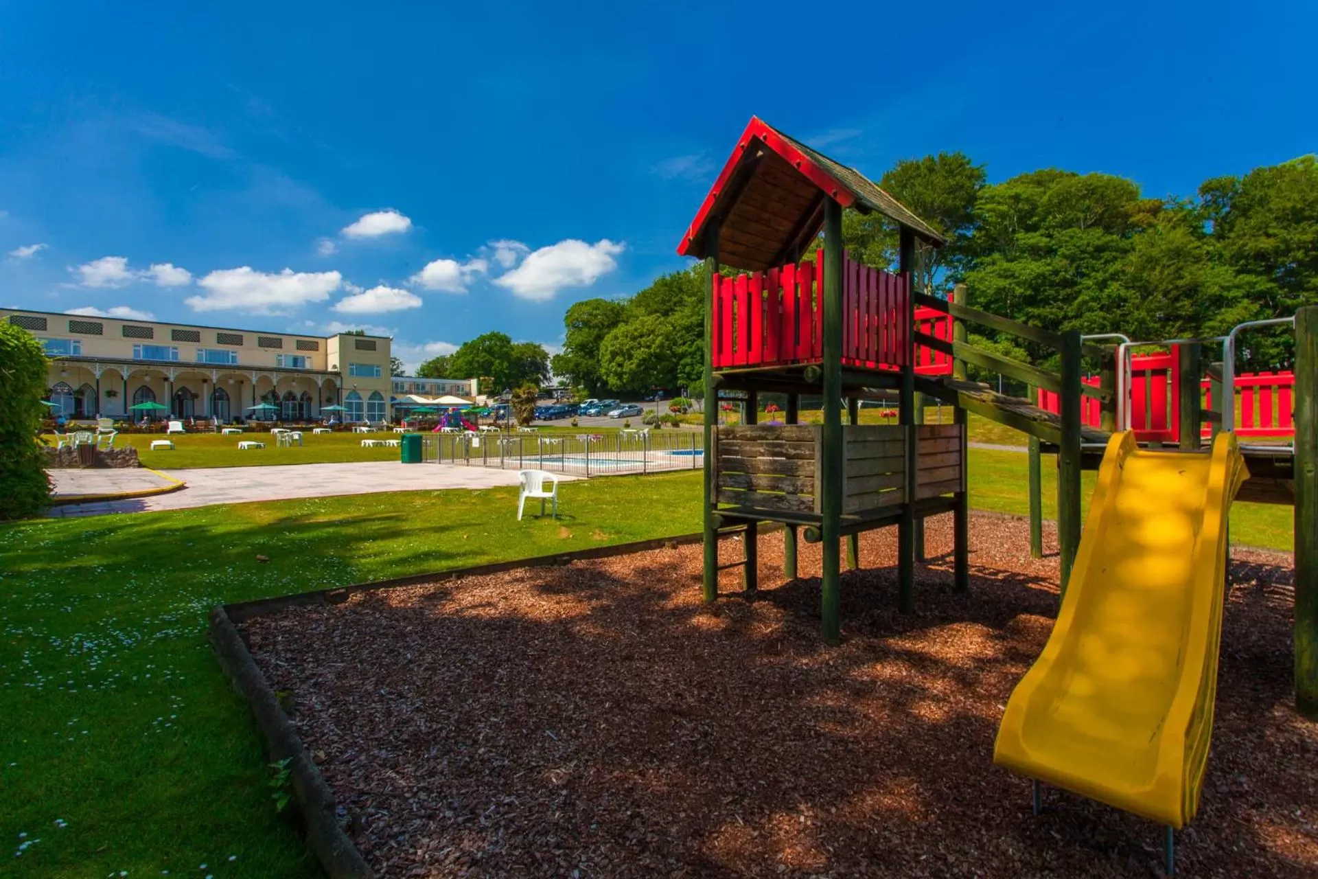 Children play ground in Langstone Cliff Hotel