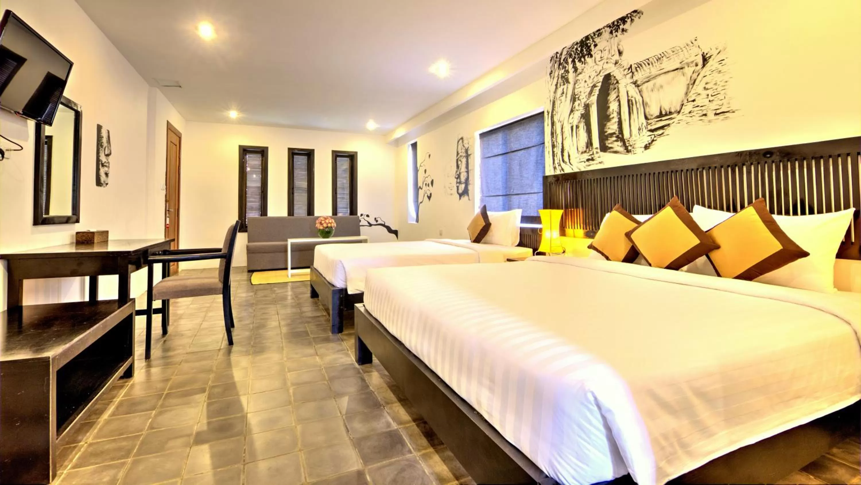 Family Room (3 Adults + 1 Child + 1 infant) in La Residence Blanc D'Angkor