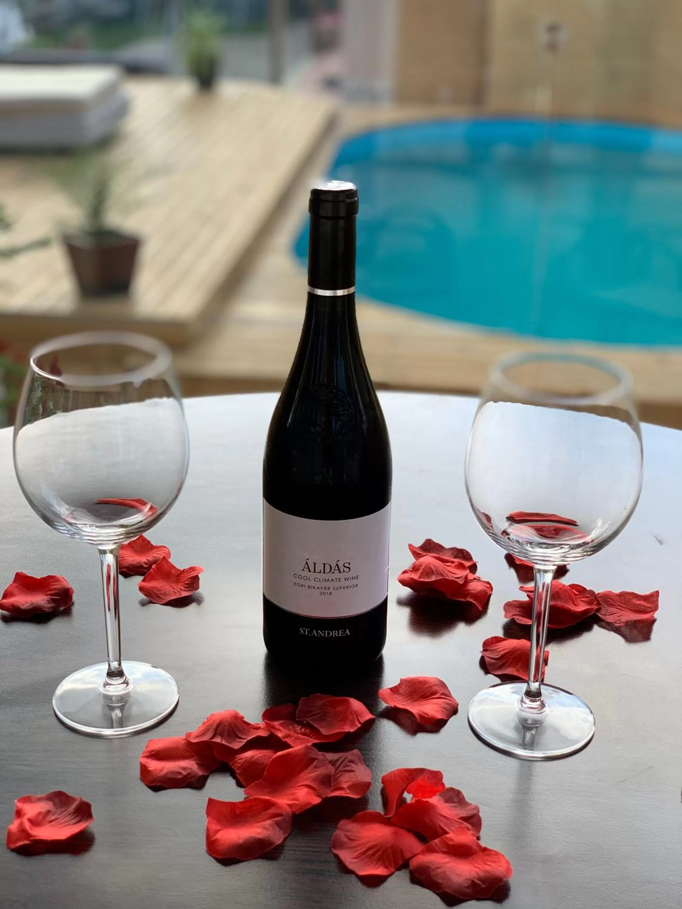 Pool view in Egria Apartments