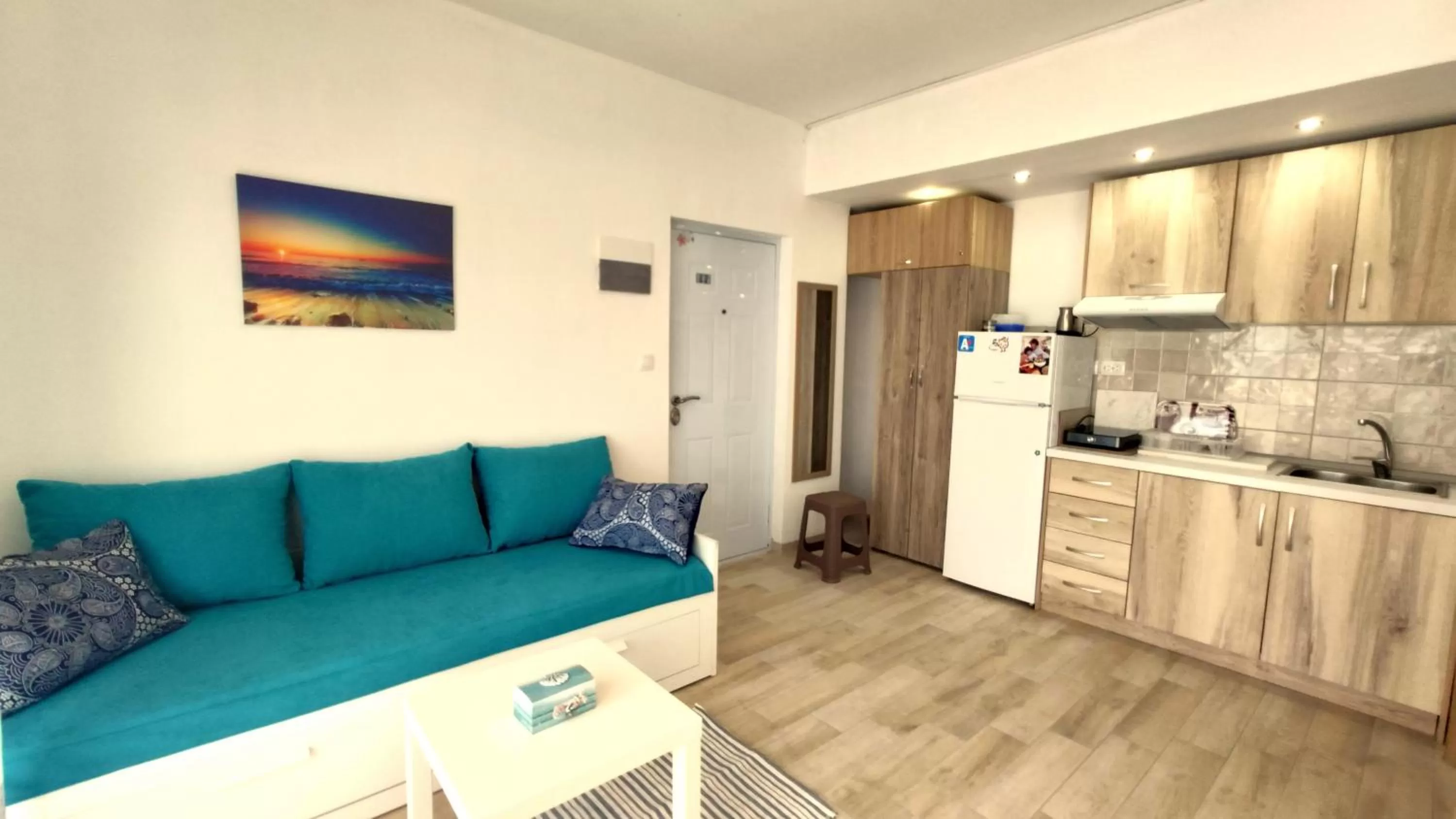 Kitchen or kitchenette in Sea Star Apartments Kallikratia
