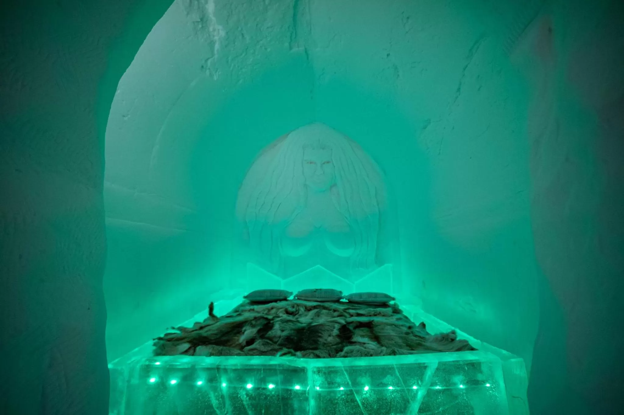 Bedroom in Sorrisniva Igloo Hotel