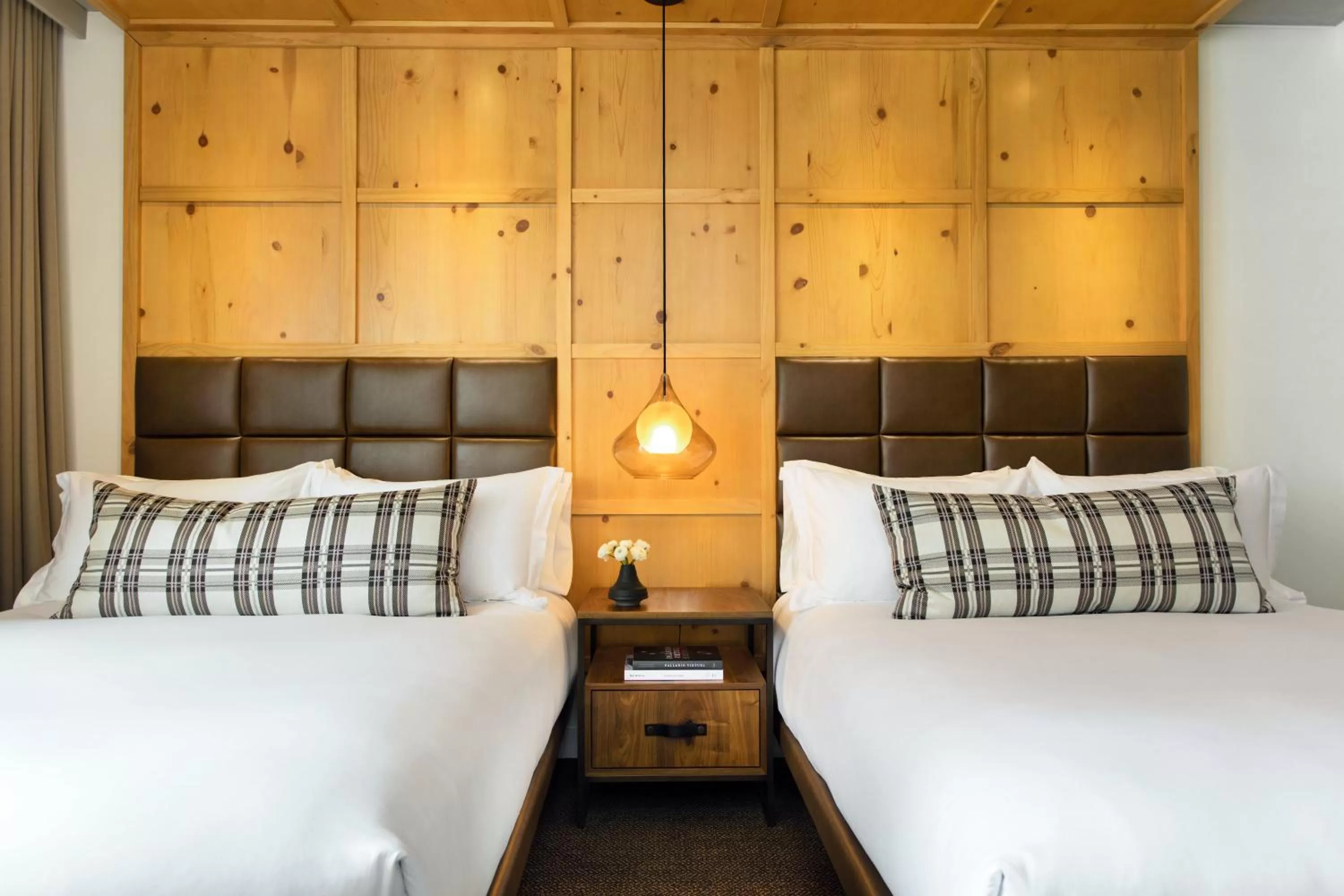 Queen Room with Two Queen Beds and Mobility Accessible Roll-In Shower in Limelight Hotel Denver