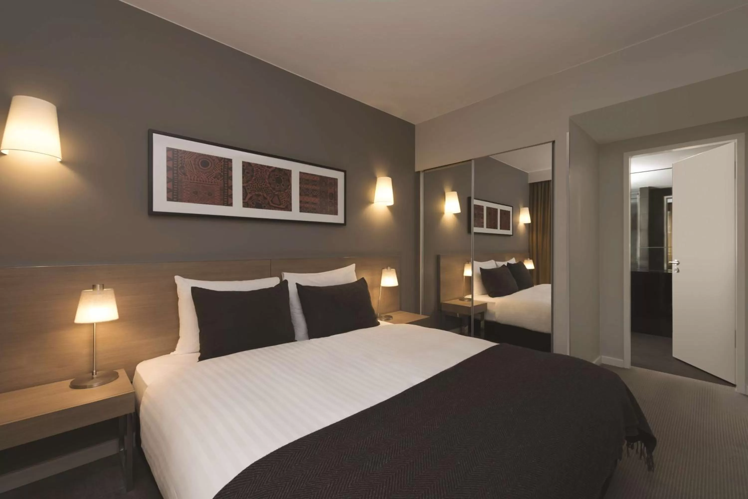 Bedroom, Bed in Adina Apartment Hotel Hamburg Michel