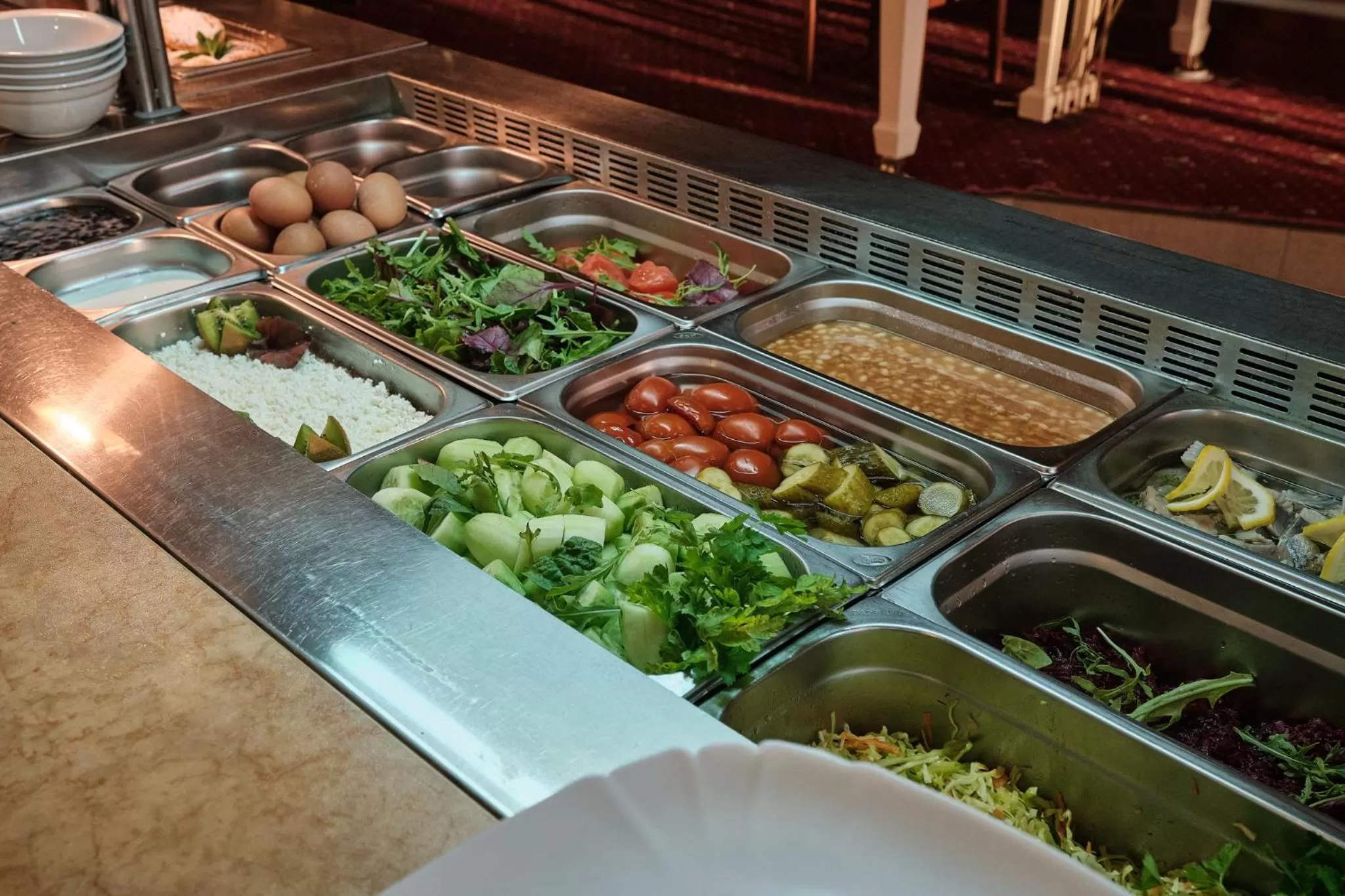 Buffet breakfast in Hotel Uzhgorod