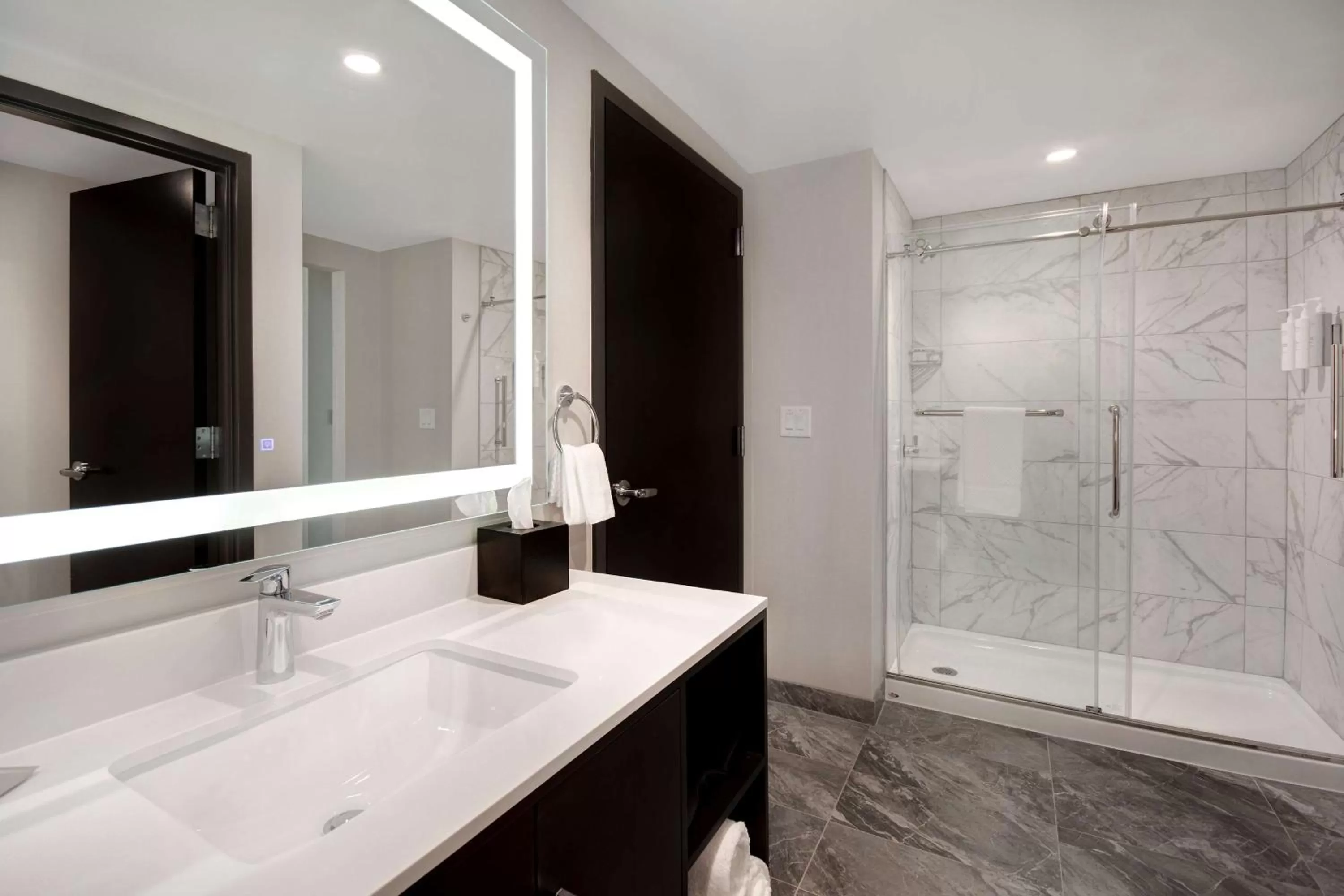 Bathroom in Embassy Suites By Hilton Alpharetta Halcyon