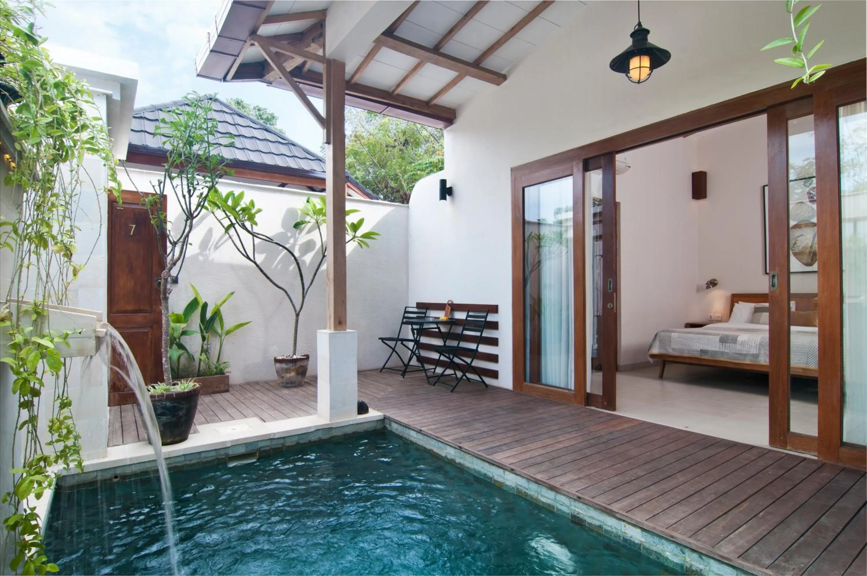 Balcony/Terrace in Ke Rensia Private Pool Villas Gili Air