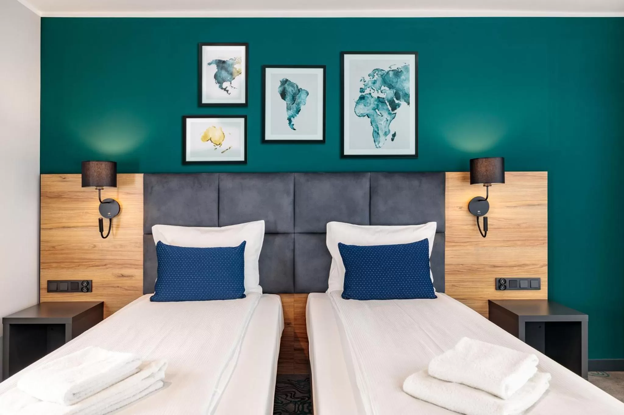 Bed in Hotel Kyriad Stargard