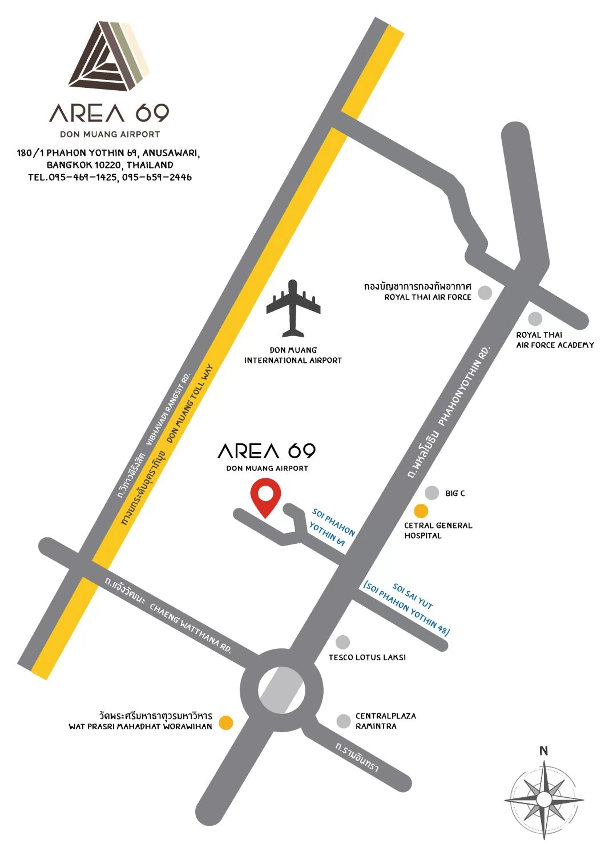 Floor plan in Area 69 (Don Muang Airport)