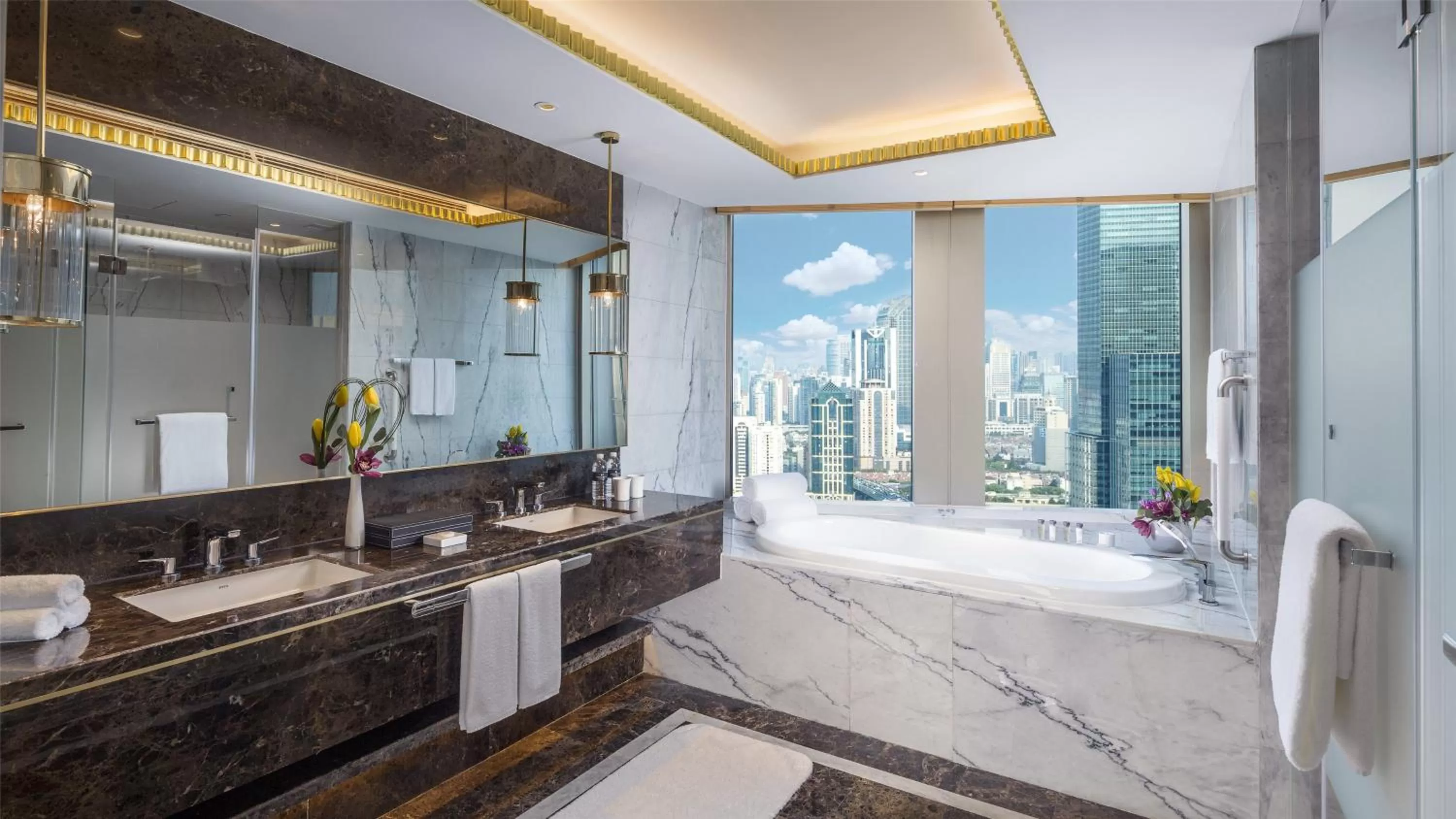 Bathroom in InterContinental Shanghai Jing' An by IHG