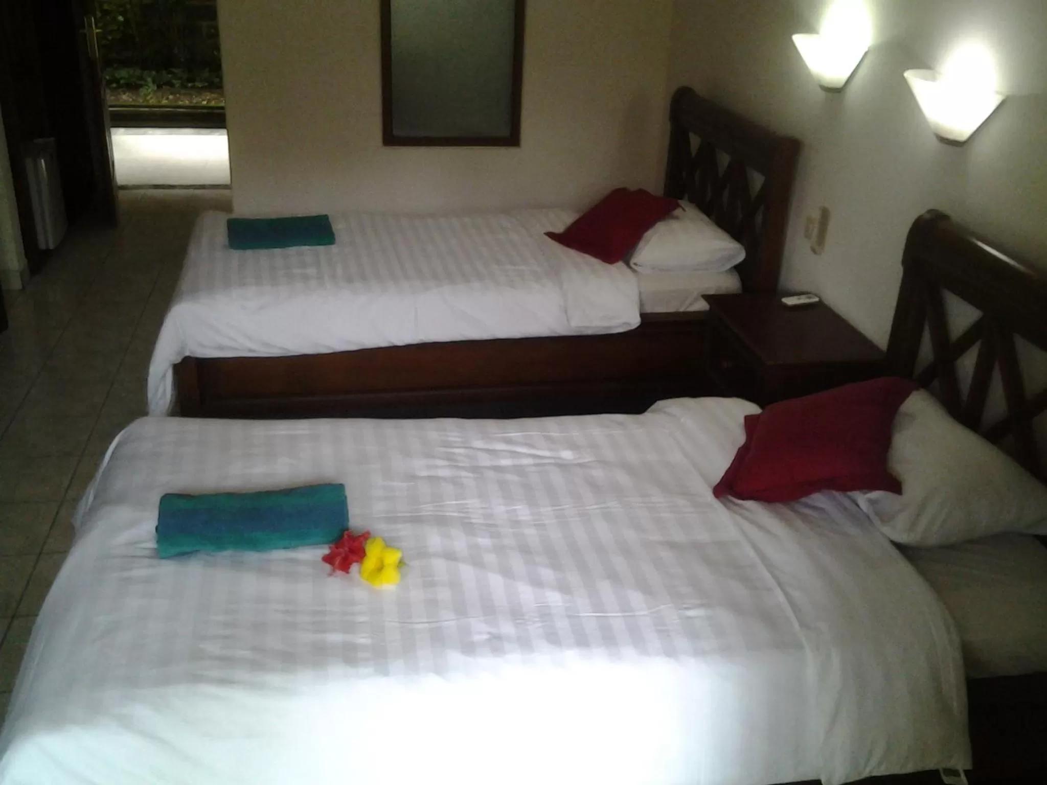 Bed in Nirwana Sea Side Cottages