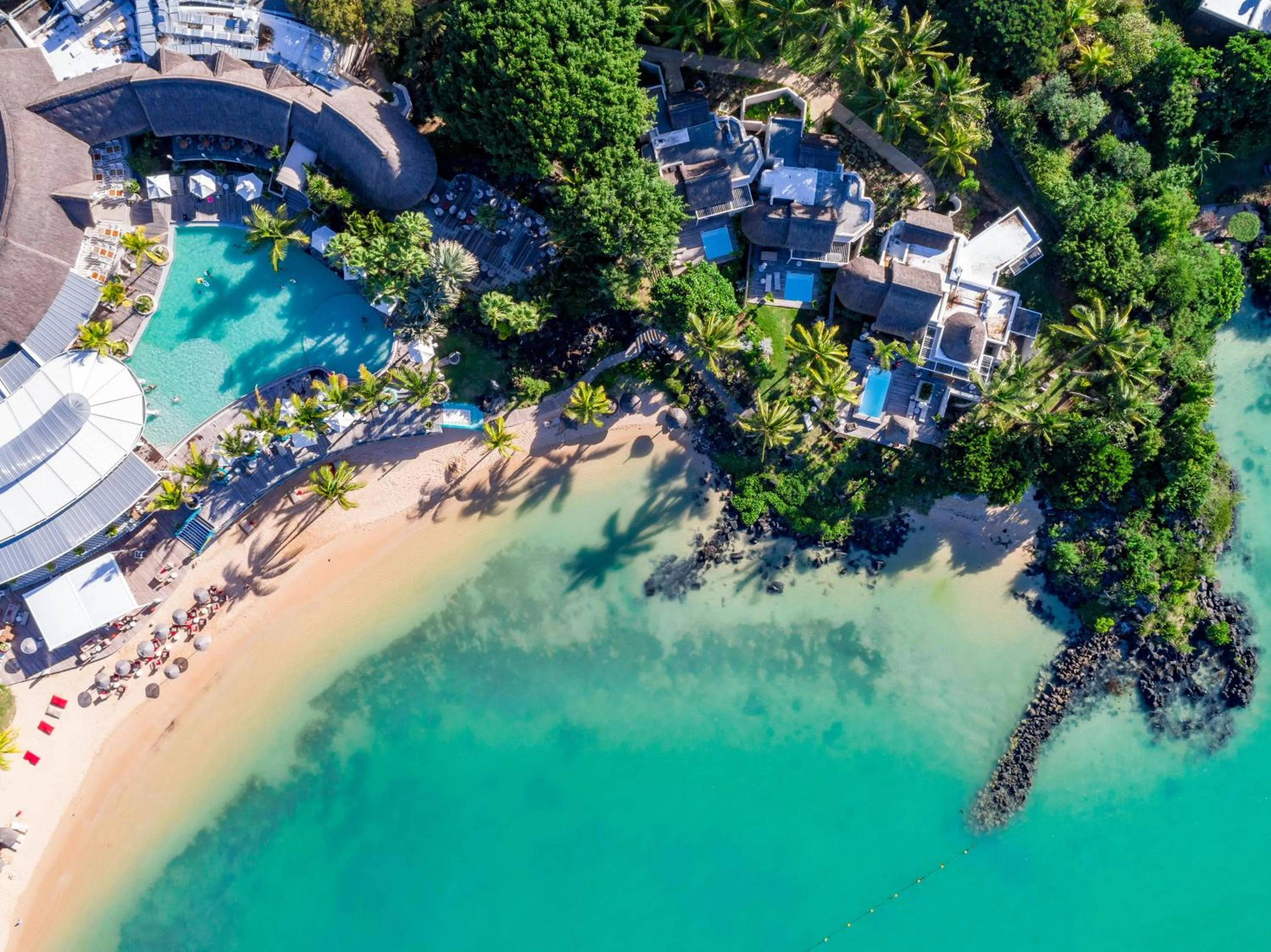 Bird's eye view in LUX* Grand Gaube Resort & Villas