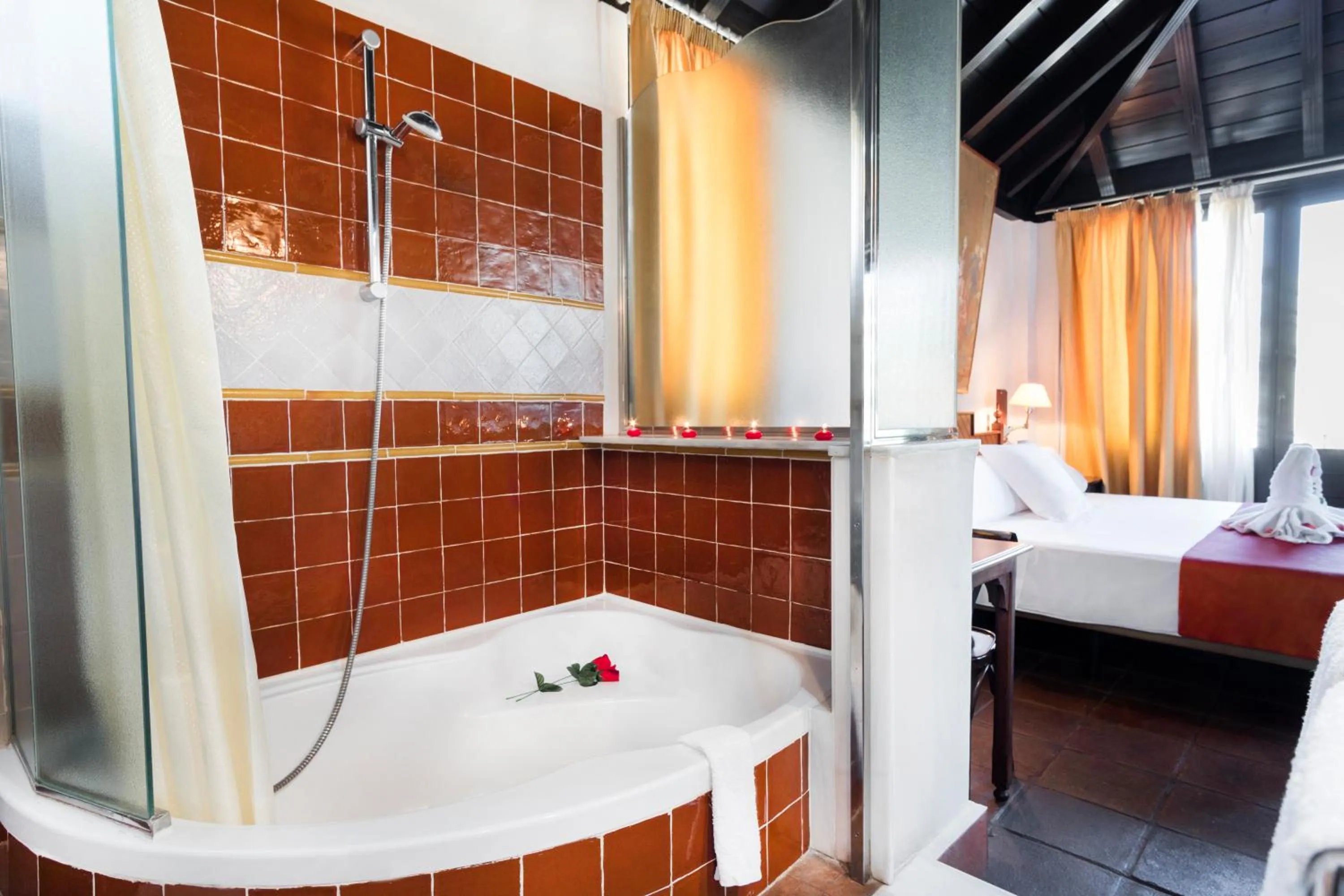 Bathroom, Bed in Casa Palacio Pilar del Toro