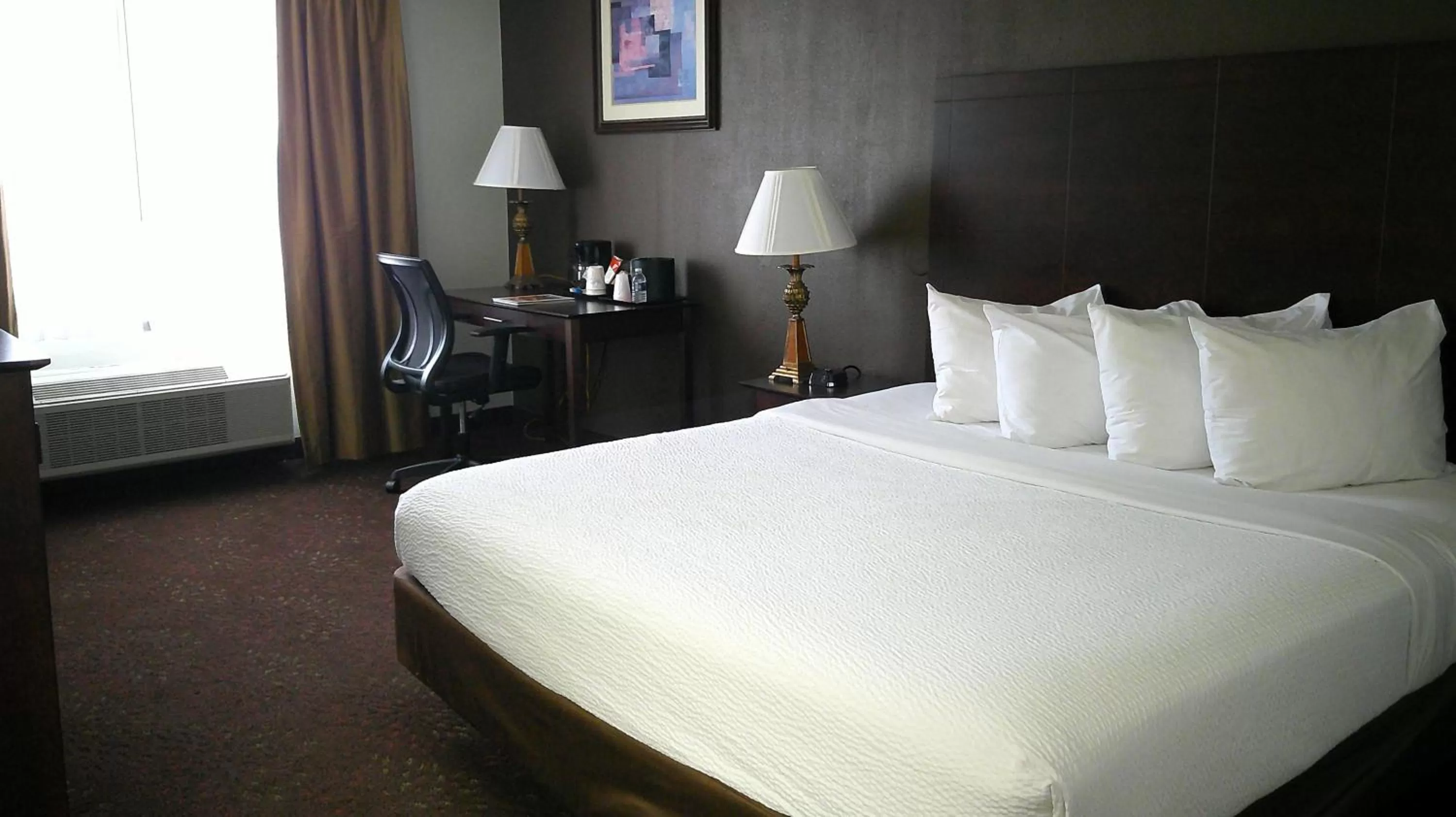 Bed in Wyndham Garden Detroit Metro Airport