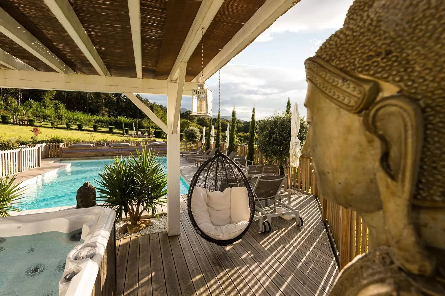 Spa and wellness centre/facilities, Balcony/Terrace in Ferme Elhorga