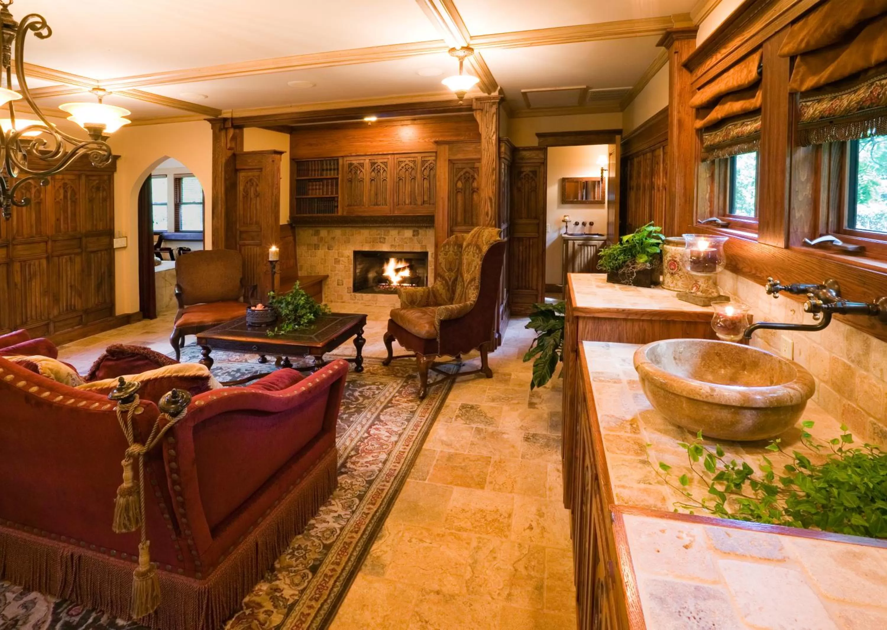 Living room in 1900 Inn on Montford