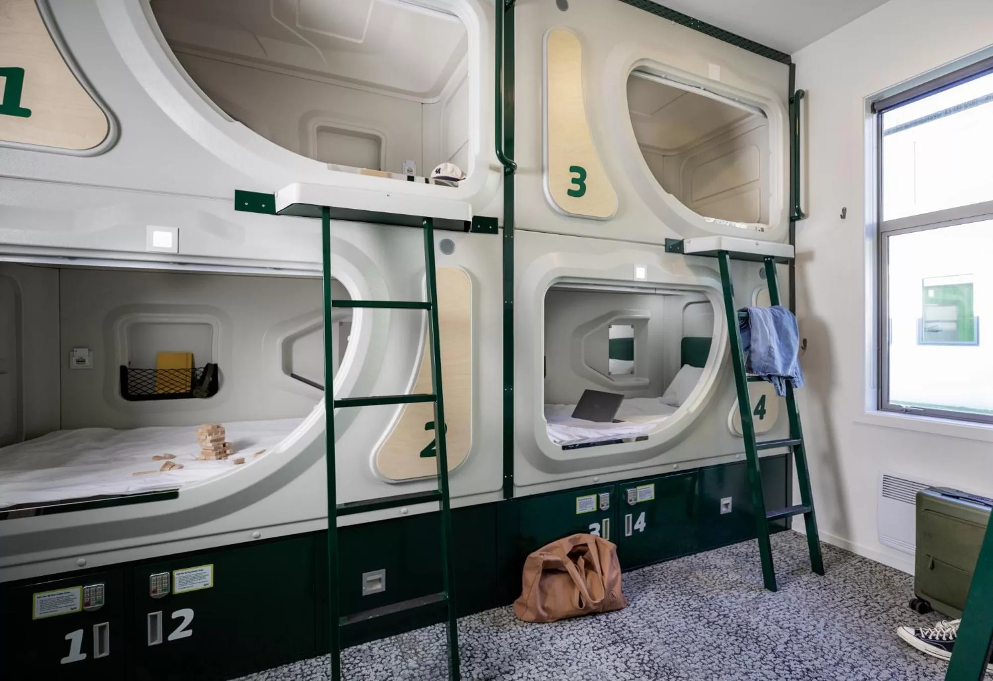 Bed, Bunk Bed in Jucy Snooze Christchurch Airport