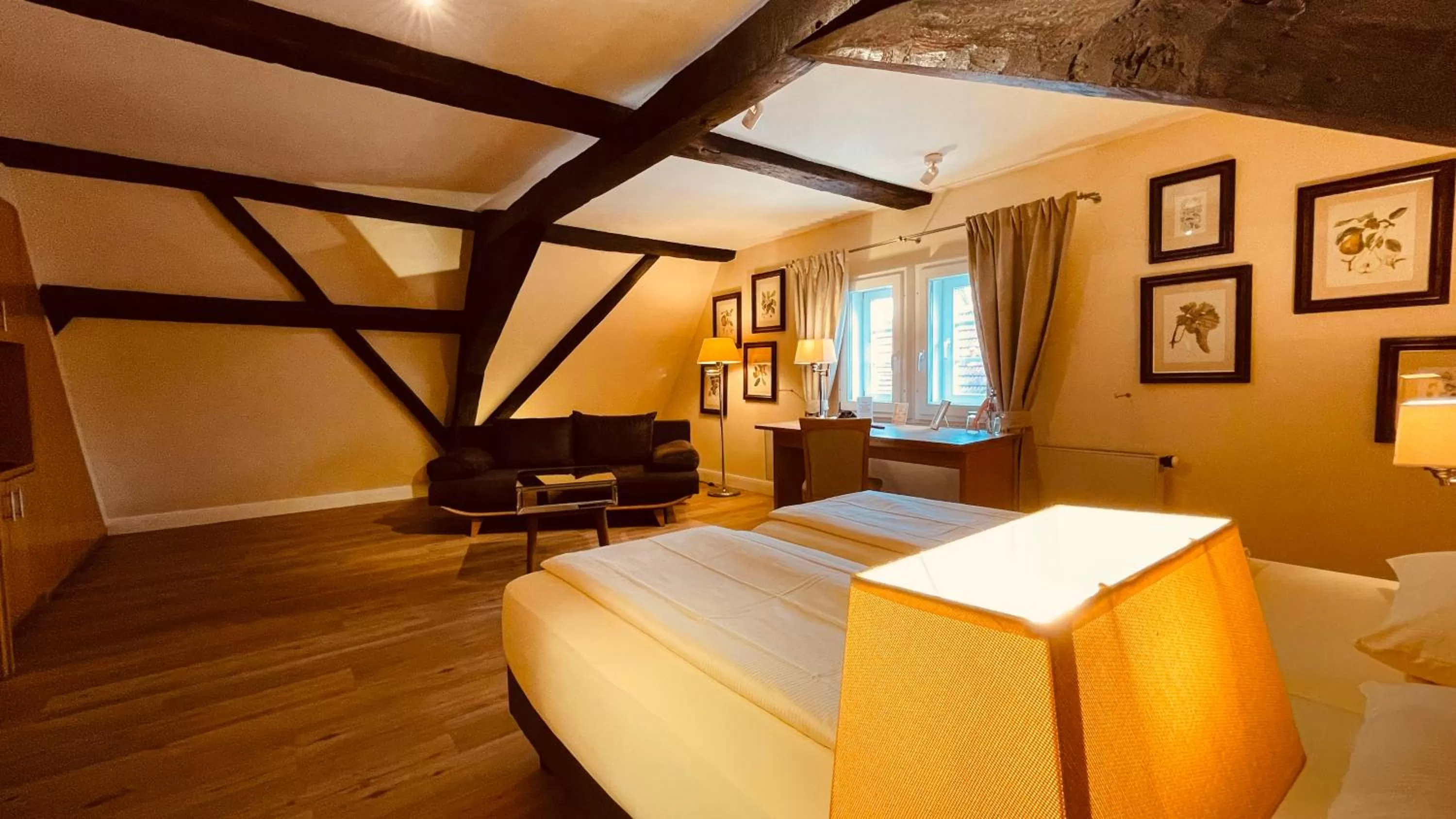 Living room, Bed in Salischer Hof