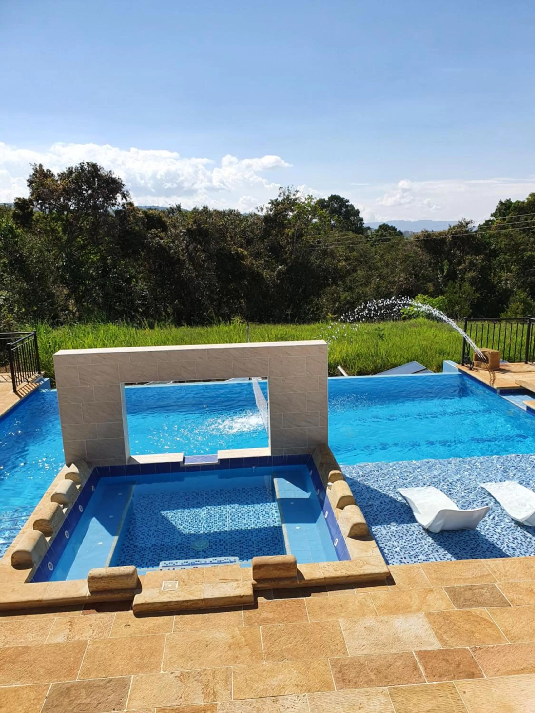 Pool view in Hotel Campestre Ataraxia Barichara